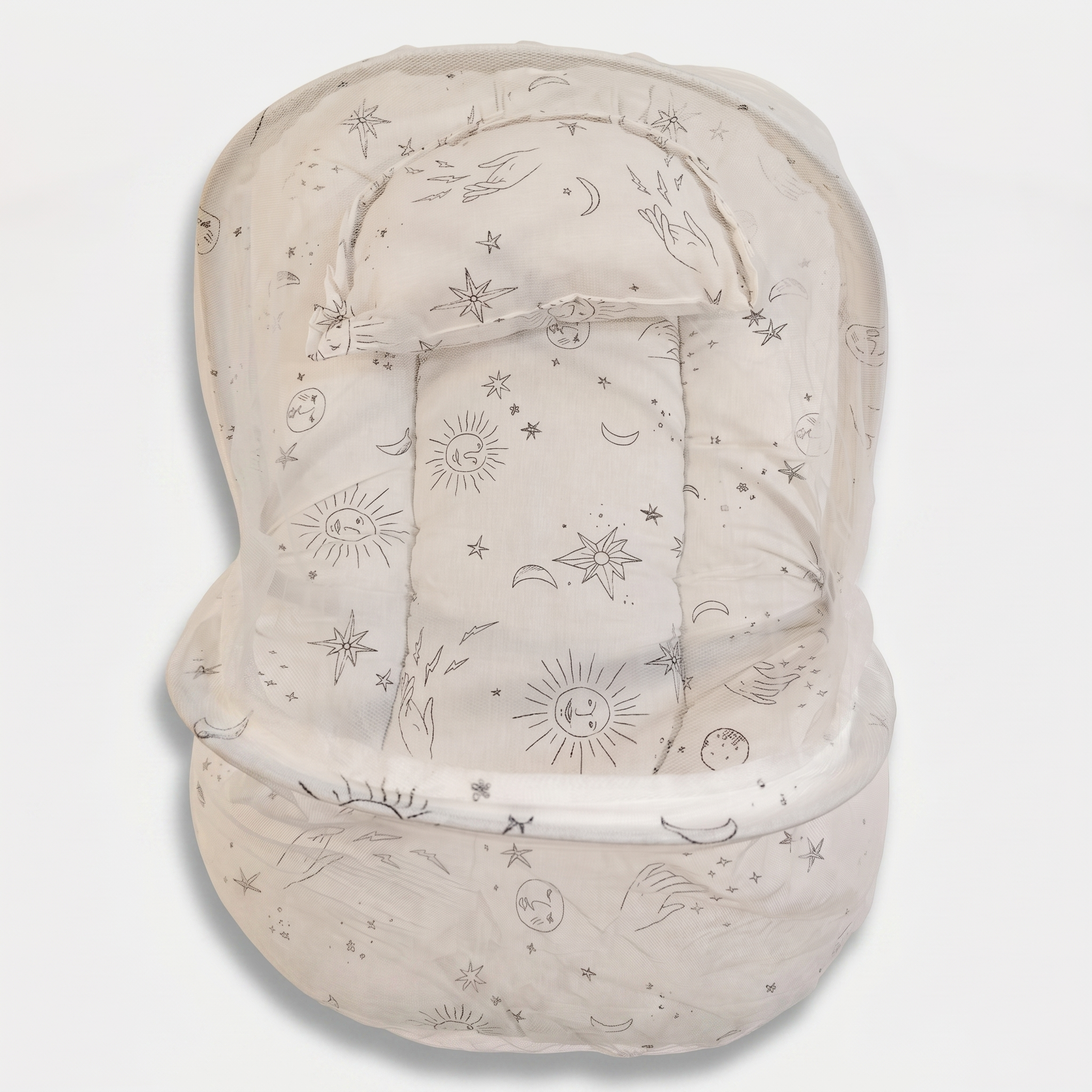 Premium Baby Nest with Mosquito Net & Pillow Set