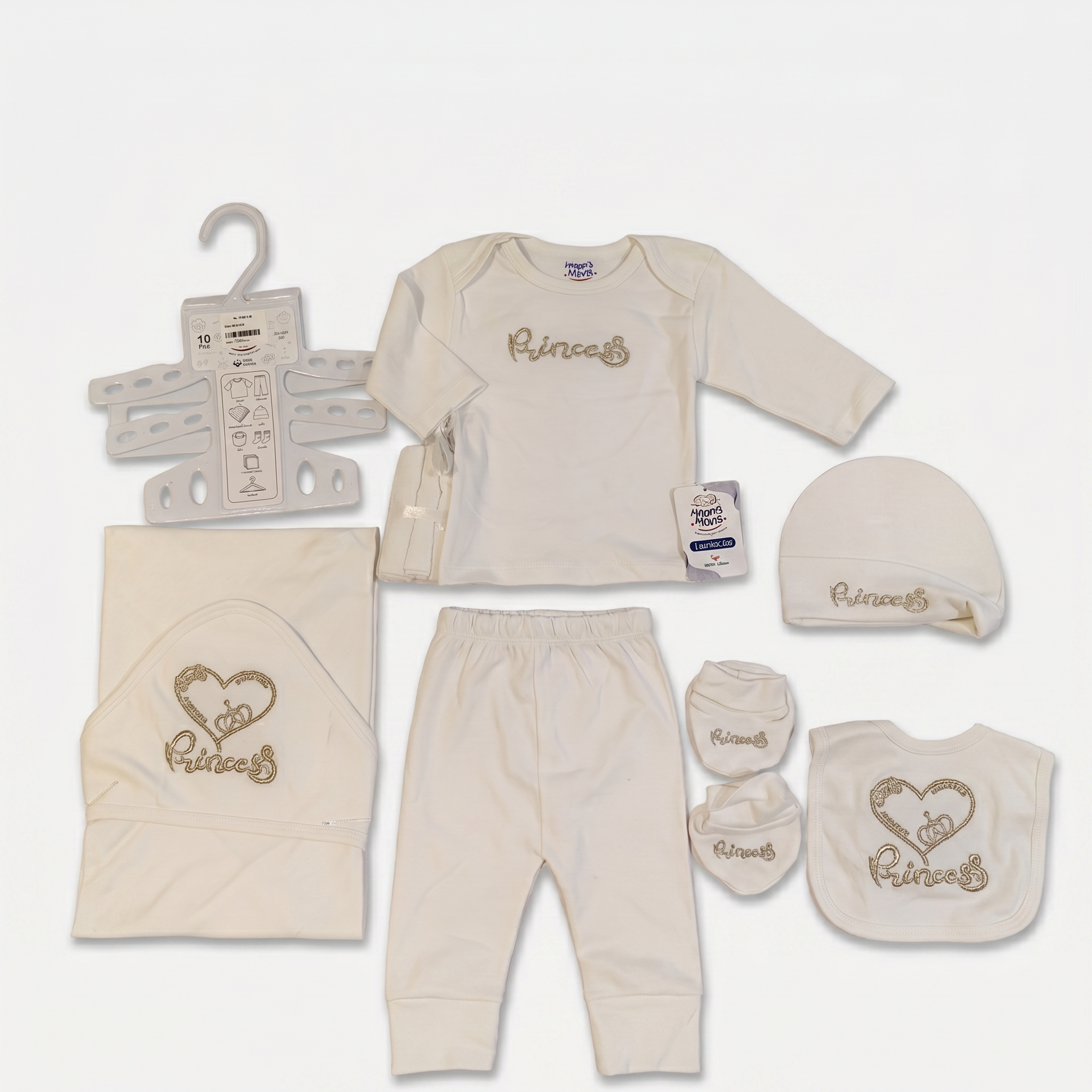 Princess Newborn Gift Set – 8 Piece Baby Essentials Kit