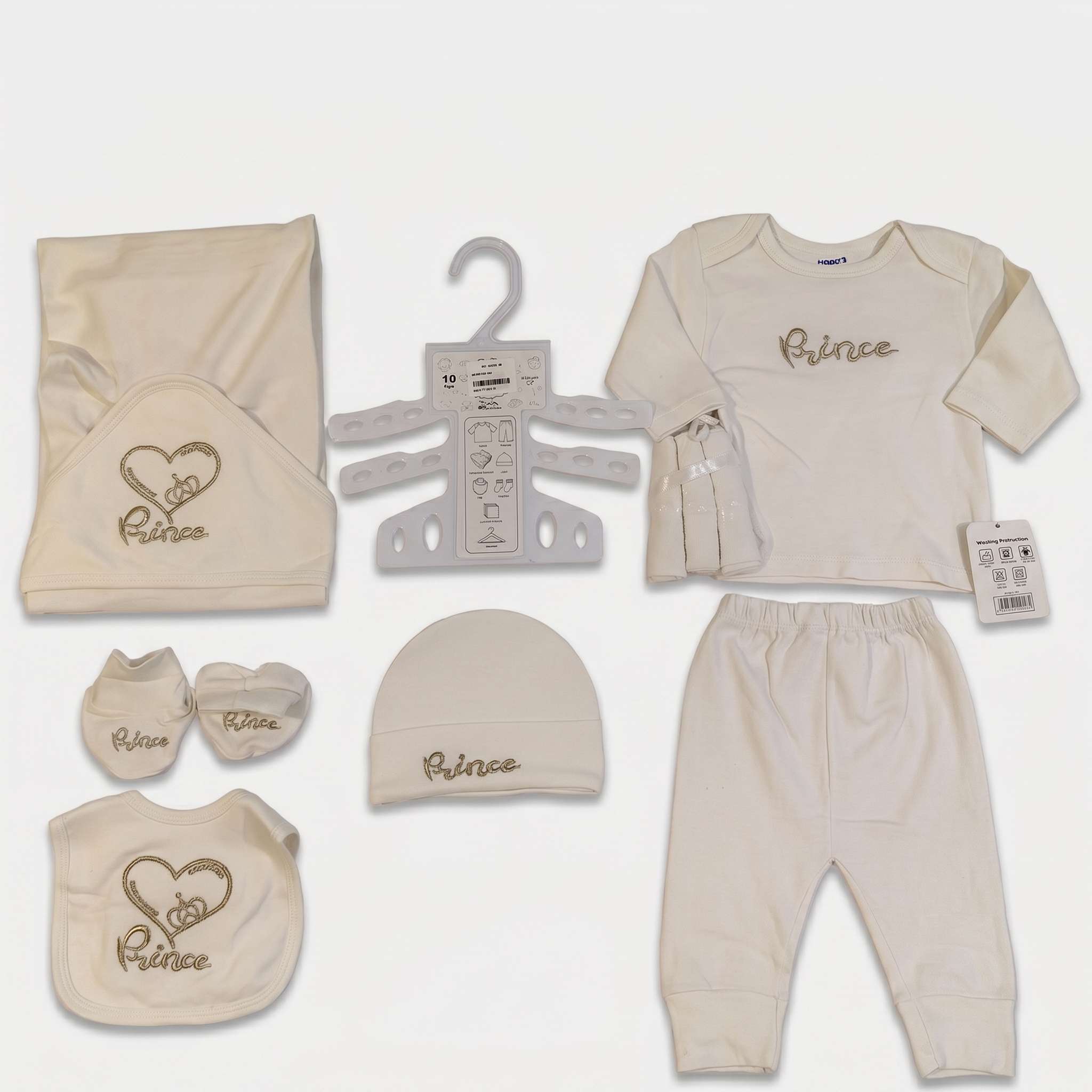 Prince Newborn Gift Set – 10 Piece Baby Essentials Kit