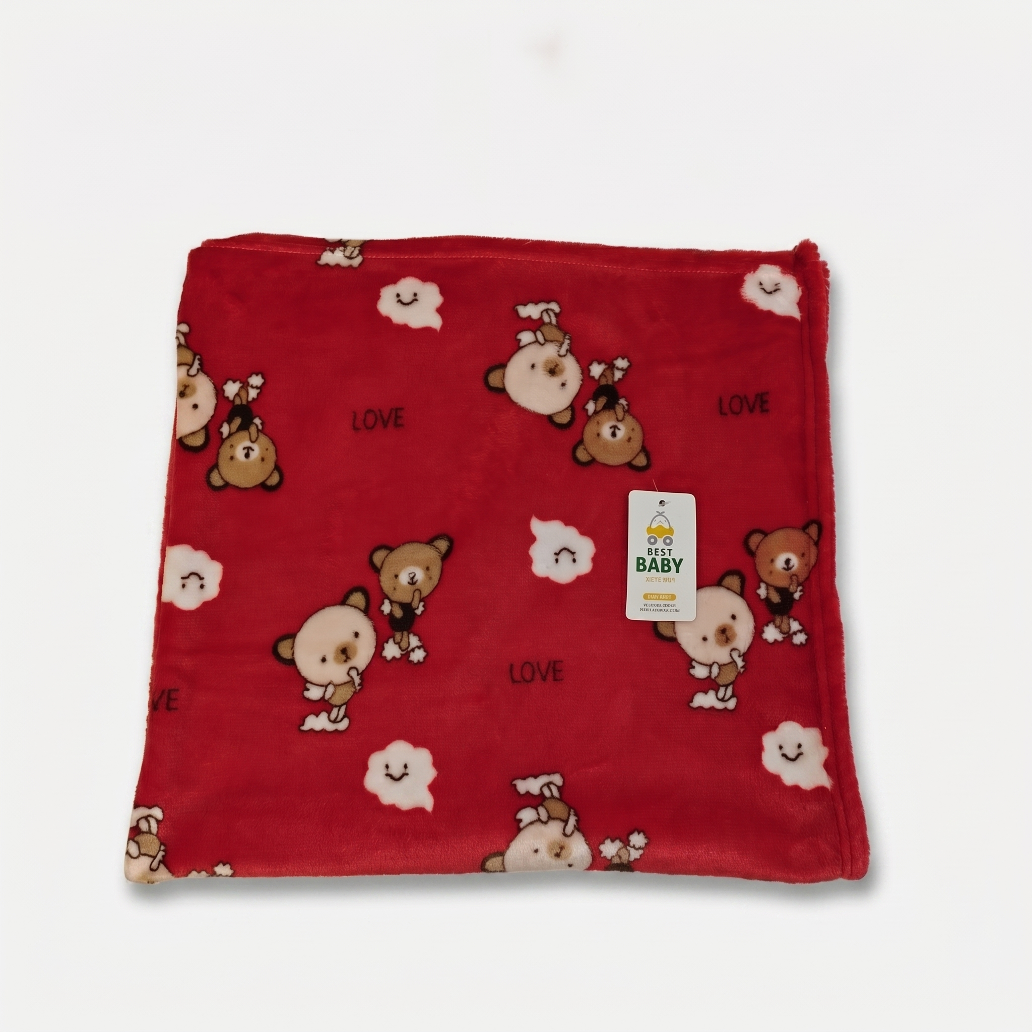 Love Bear Baby Fleece Blanket – Ultra Soft Baby Wrap