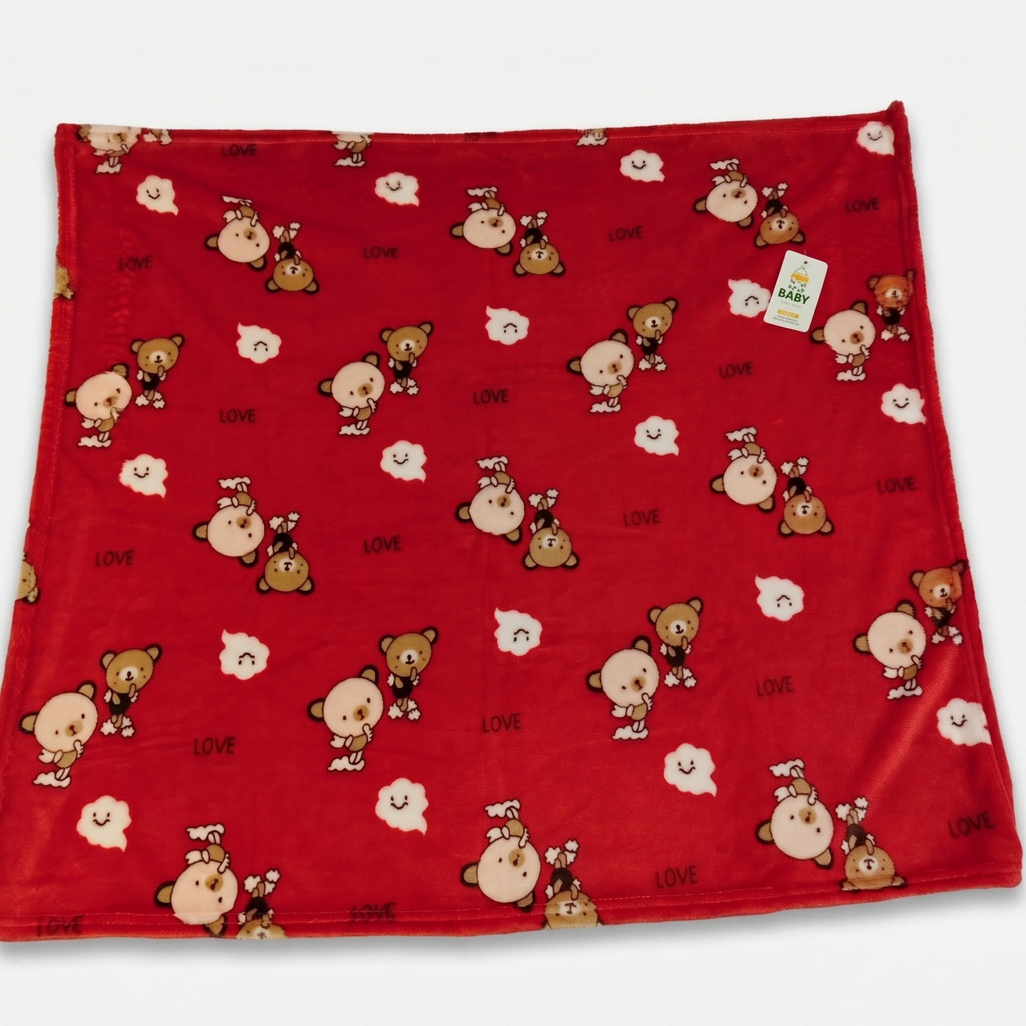 Love Bear Baby Fleece Blanket – Ultra Soft Baby Wrap