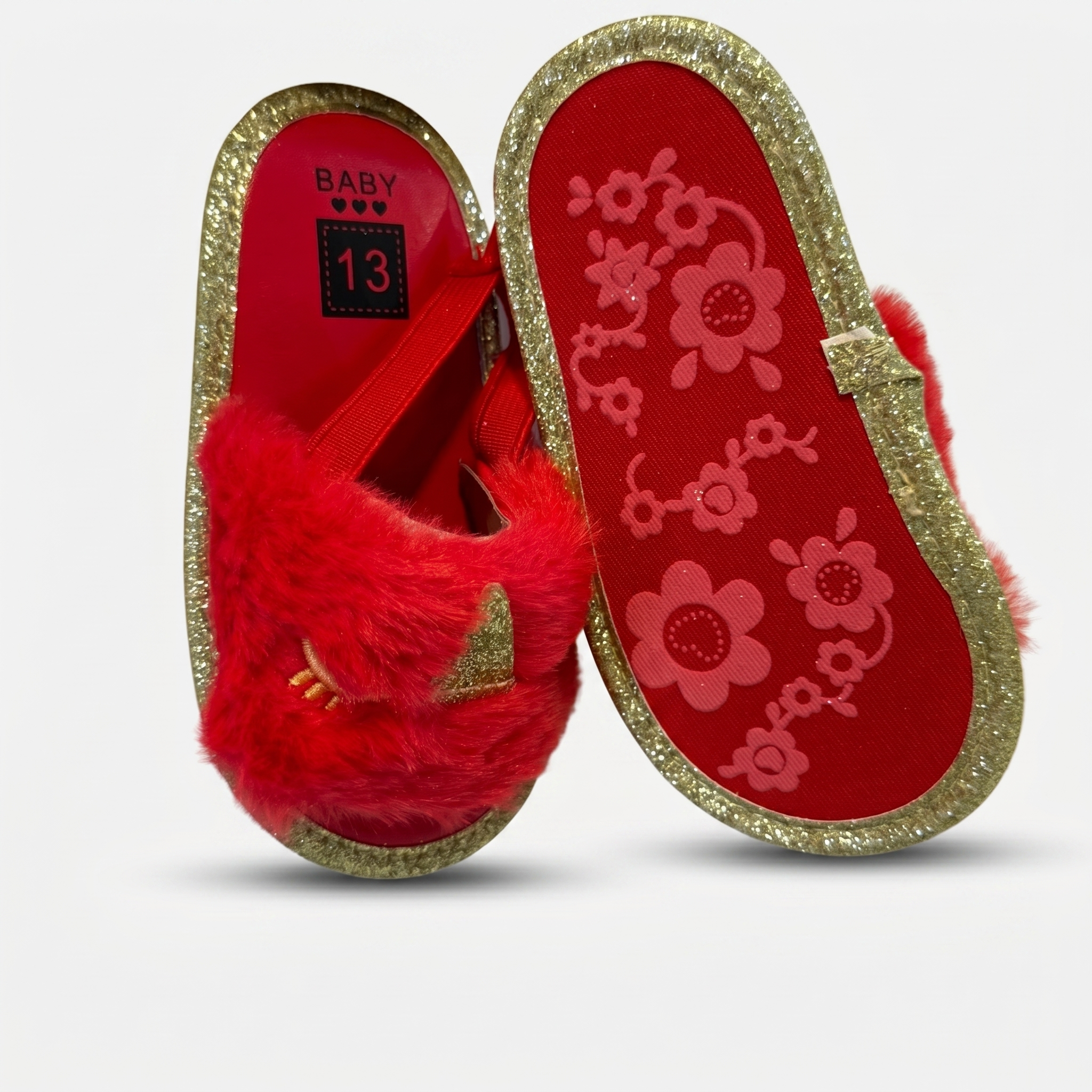 Girls Faux Fur Slides