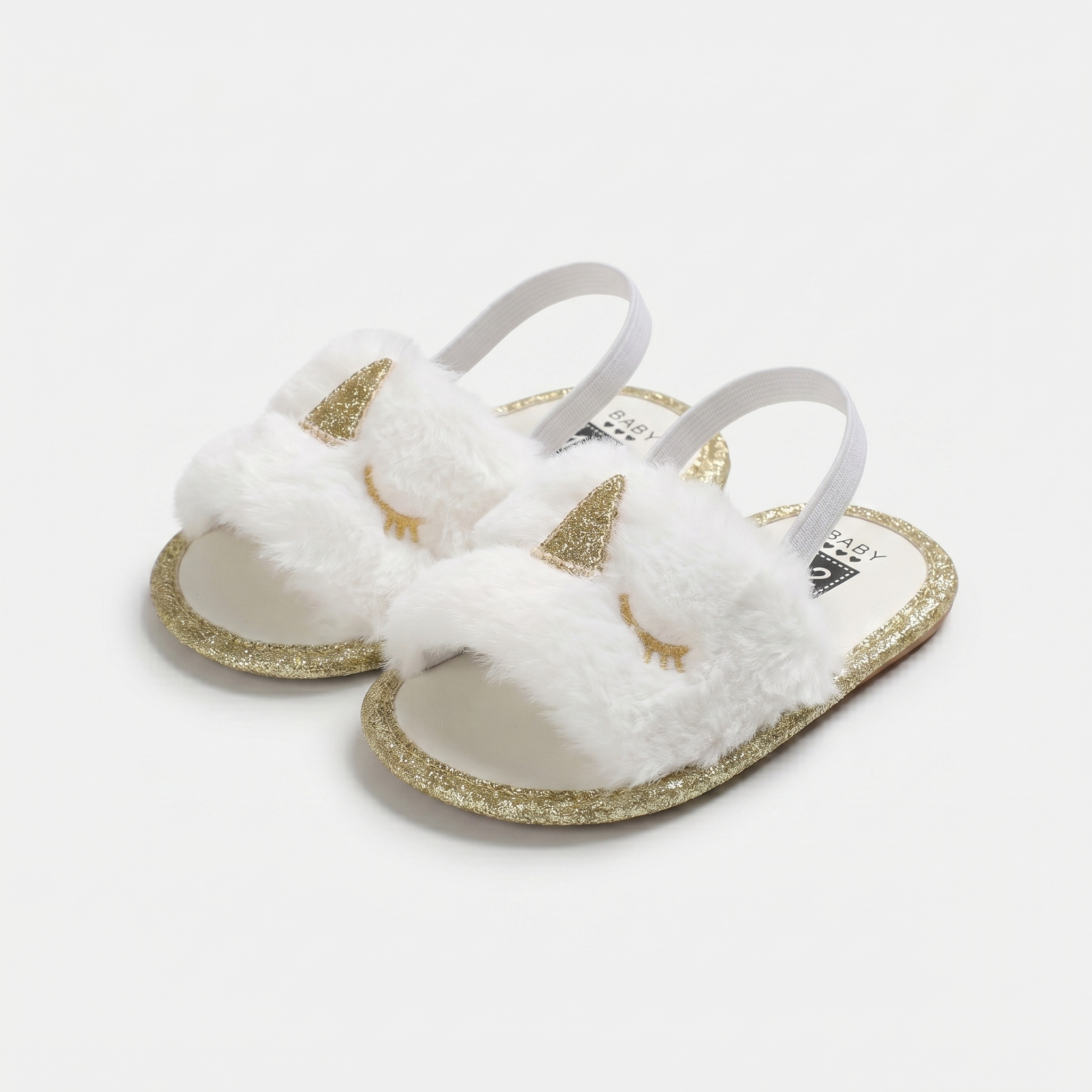 Girls Faux Fur Slides
