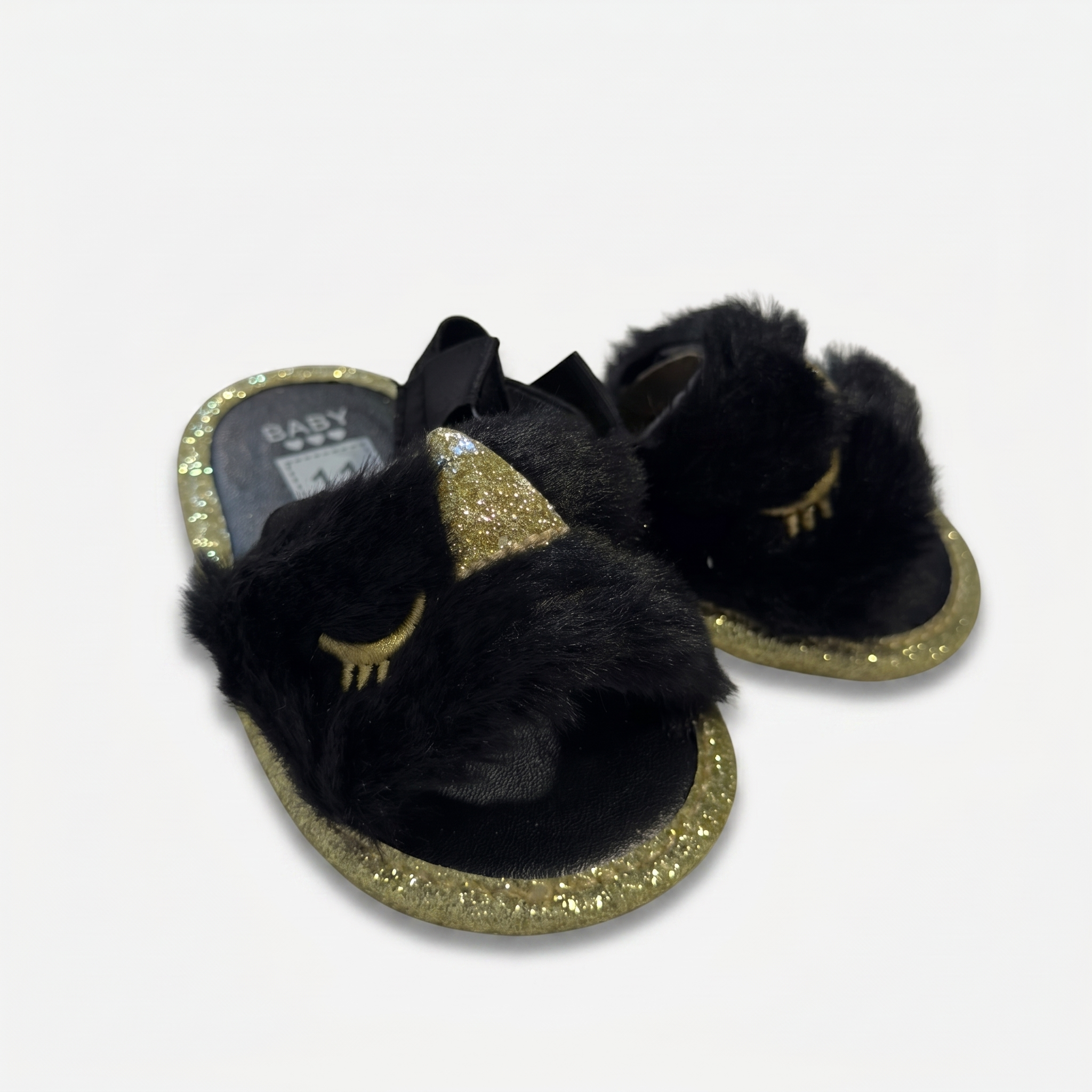 Girls Faux Fur Slides