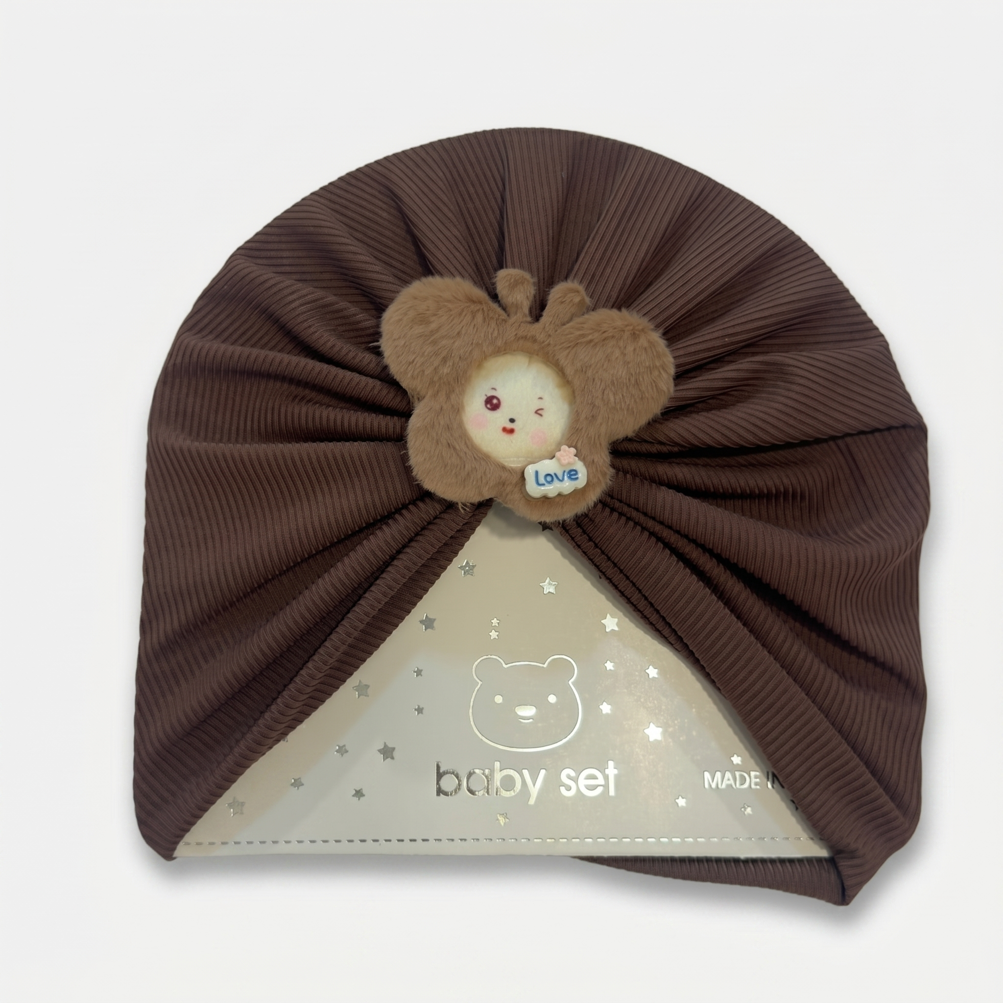 Teddy Charm Baby Turban Cap – Multiple Colors