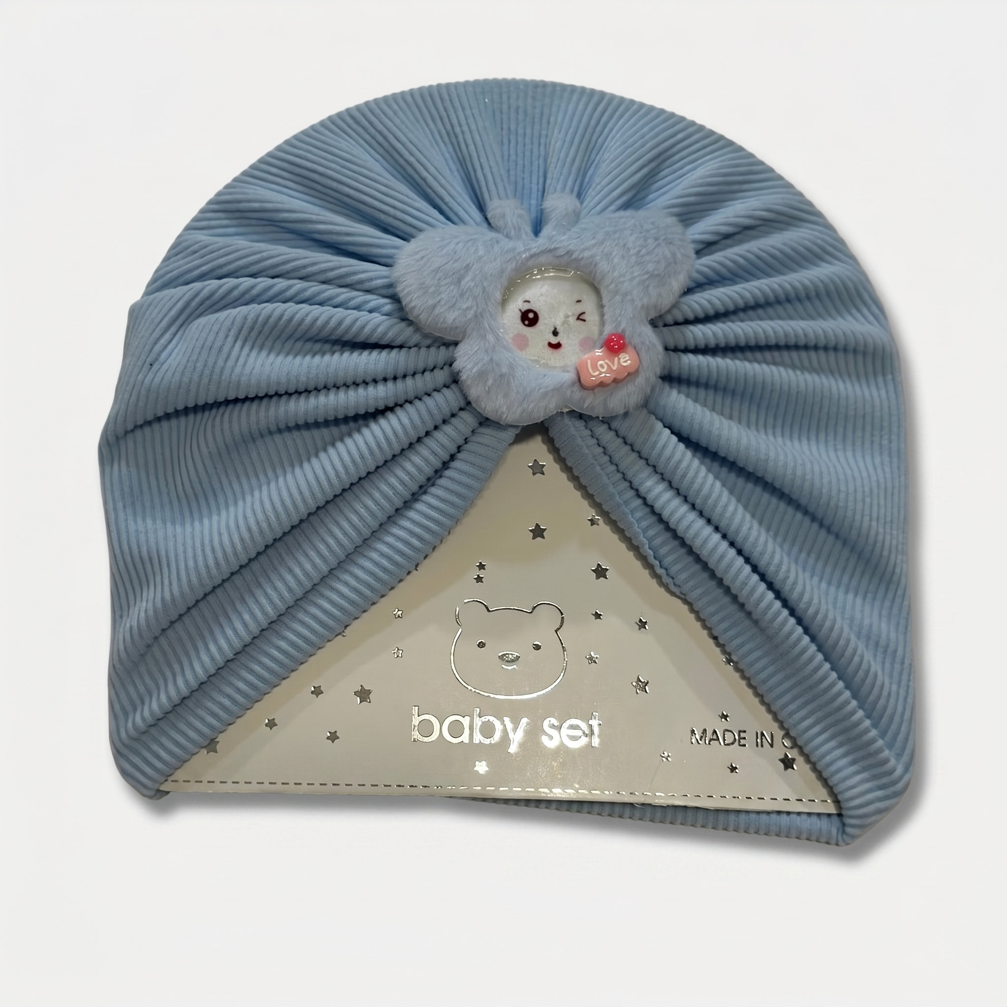 Teddy Charm Baby Turban Cap – Multiple Colors