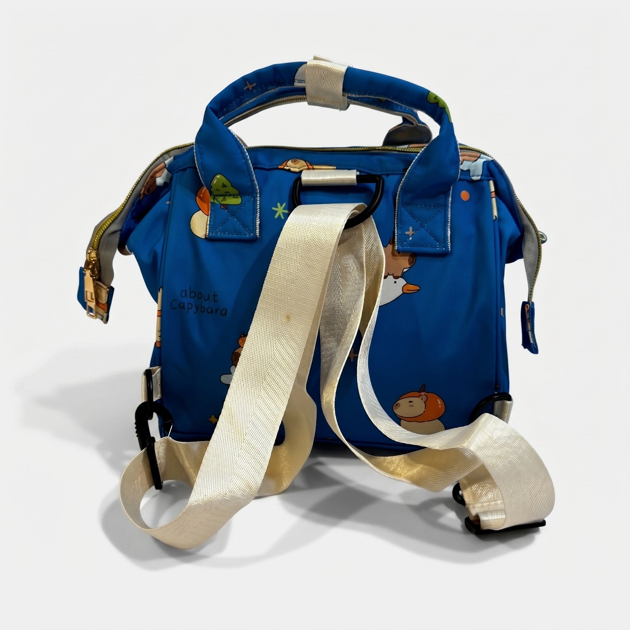 Capybara Adventure Baby Diaper Bag – Blue