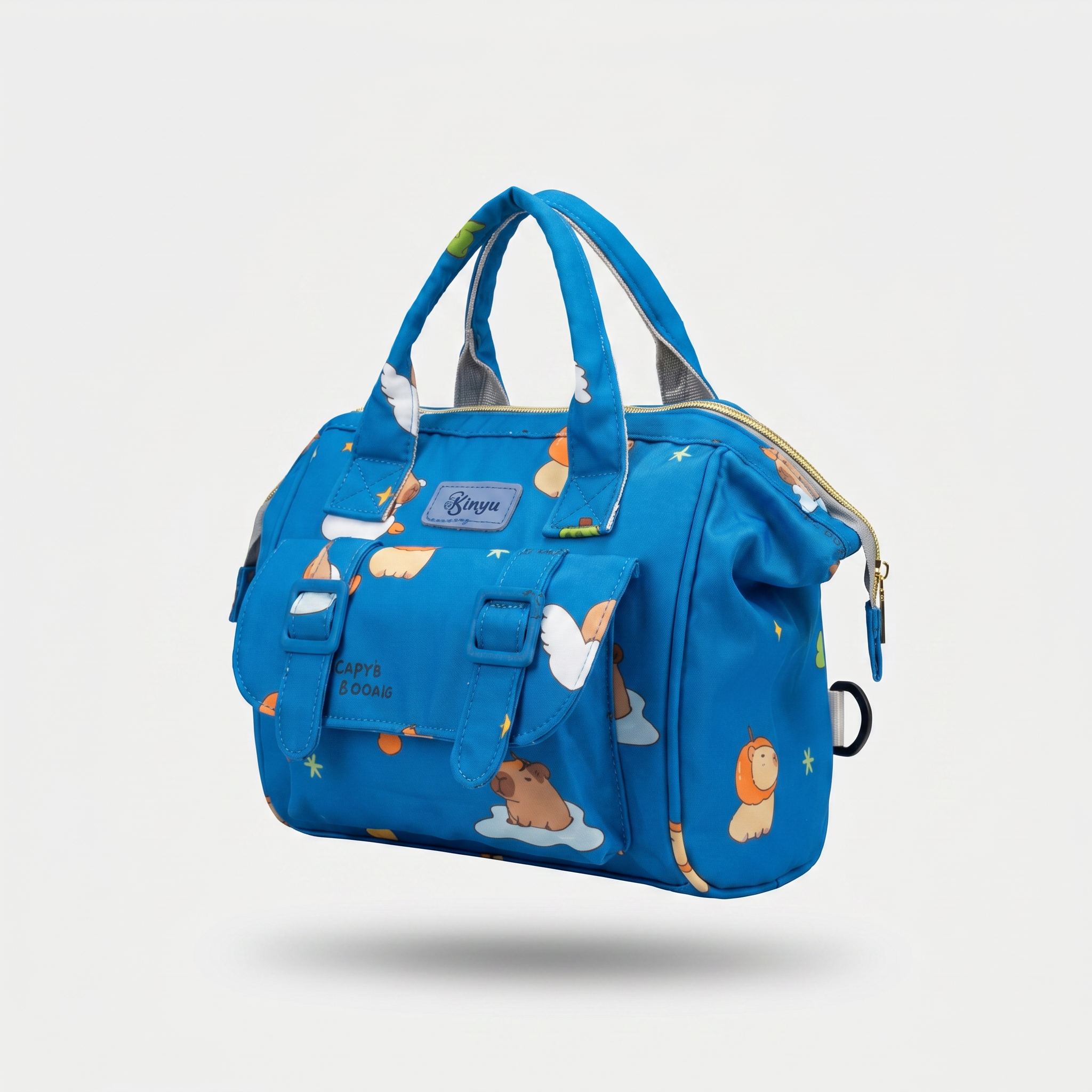 Capybara Adventure Baby Diaper Bag – Blue