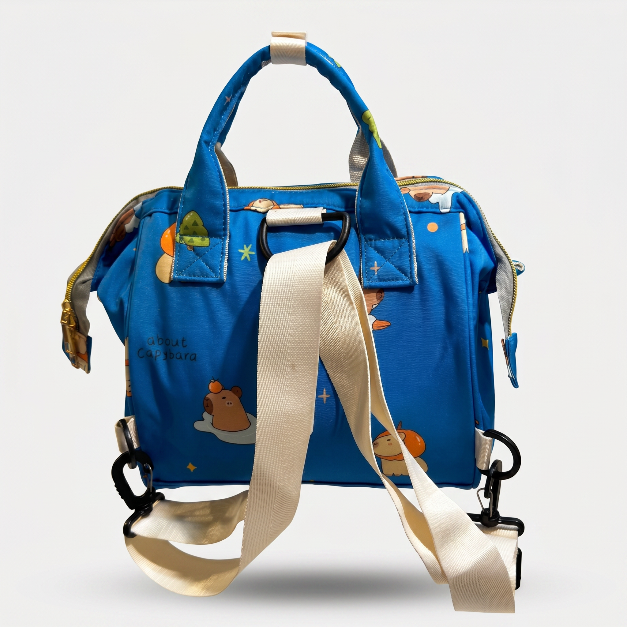 Capybara Adventure Baby Diaper Bag – Blue