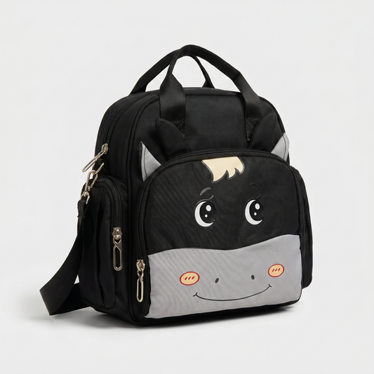 Cute Pony Baby Diaper Bag – Black