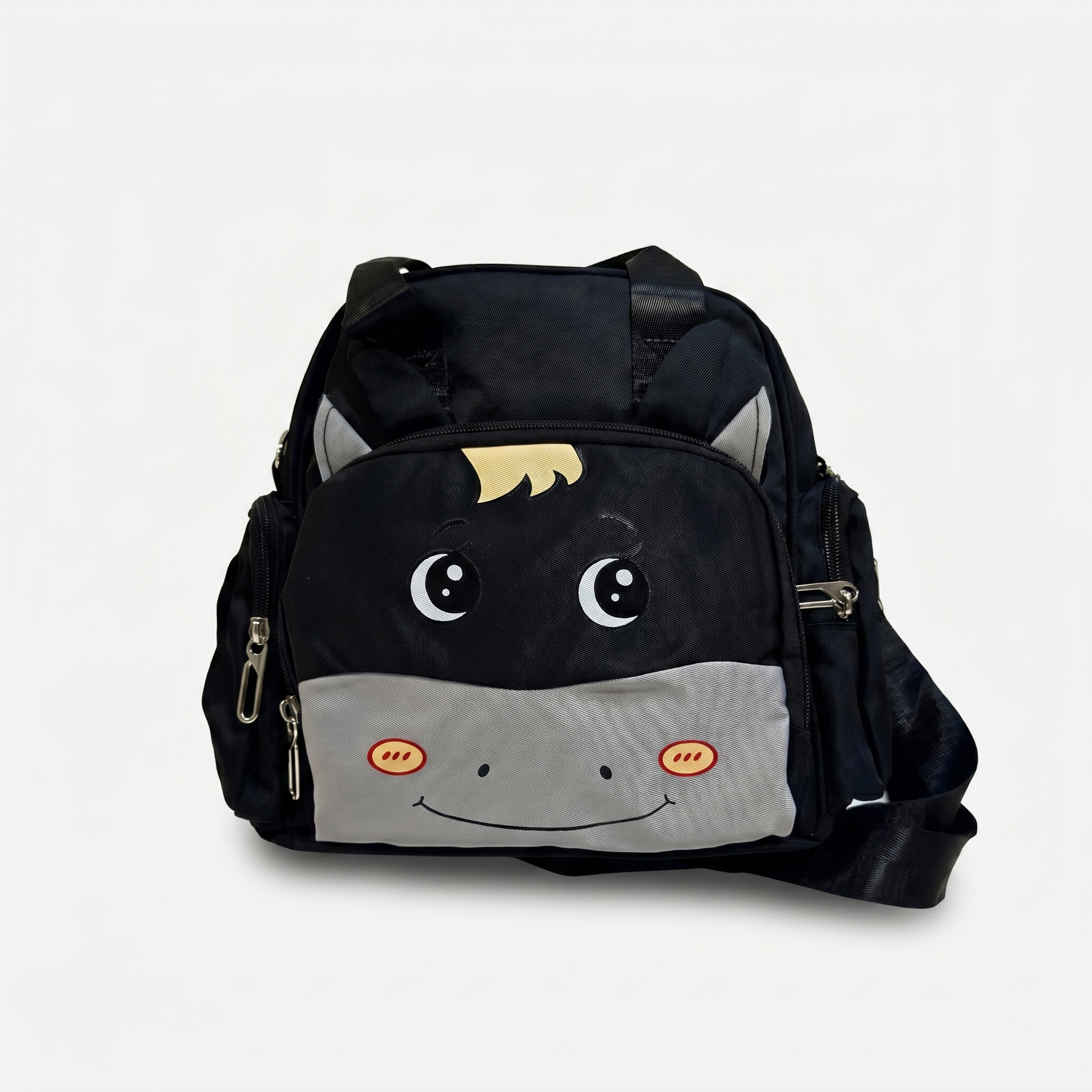 Cute Pony Baby Diaper Bag – Black