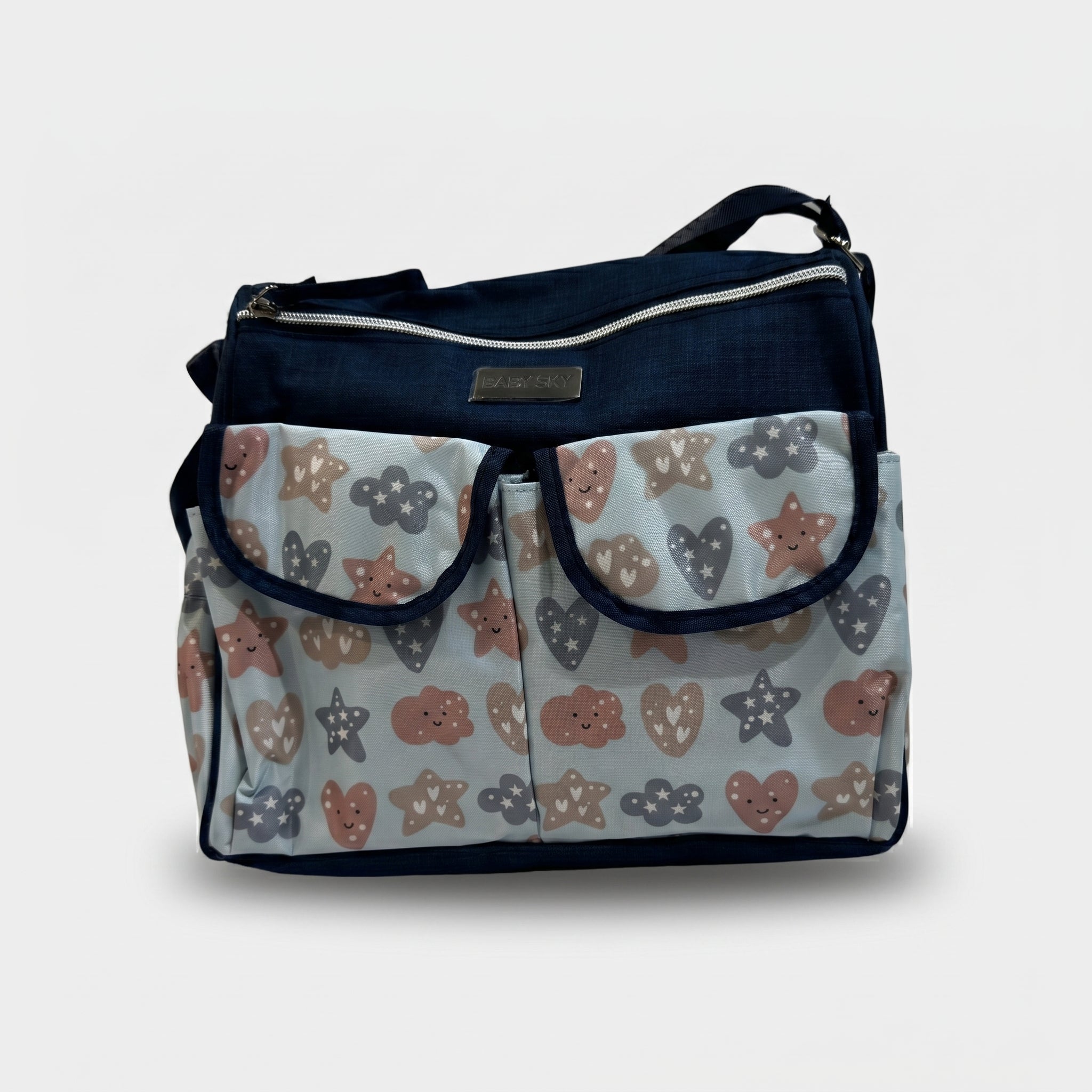 Dreamy Hearts Baby Diaper Messenger Bag – Blue