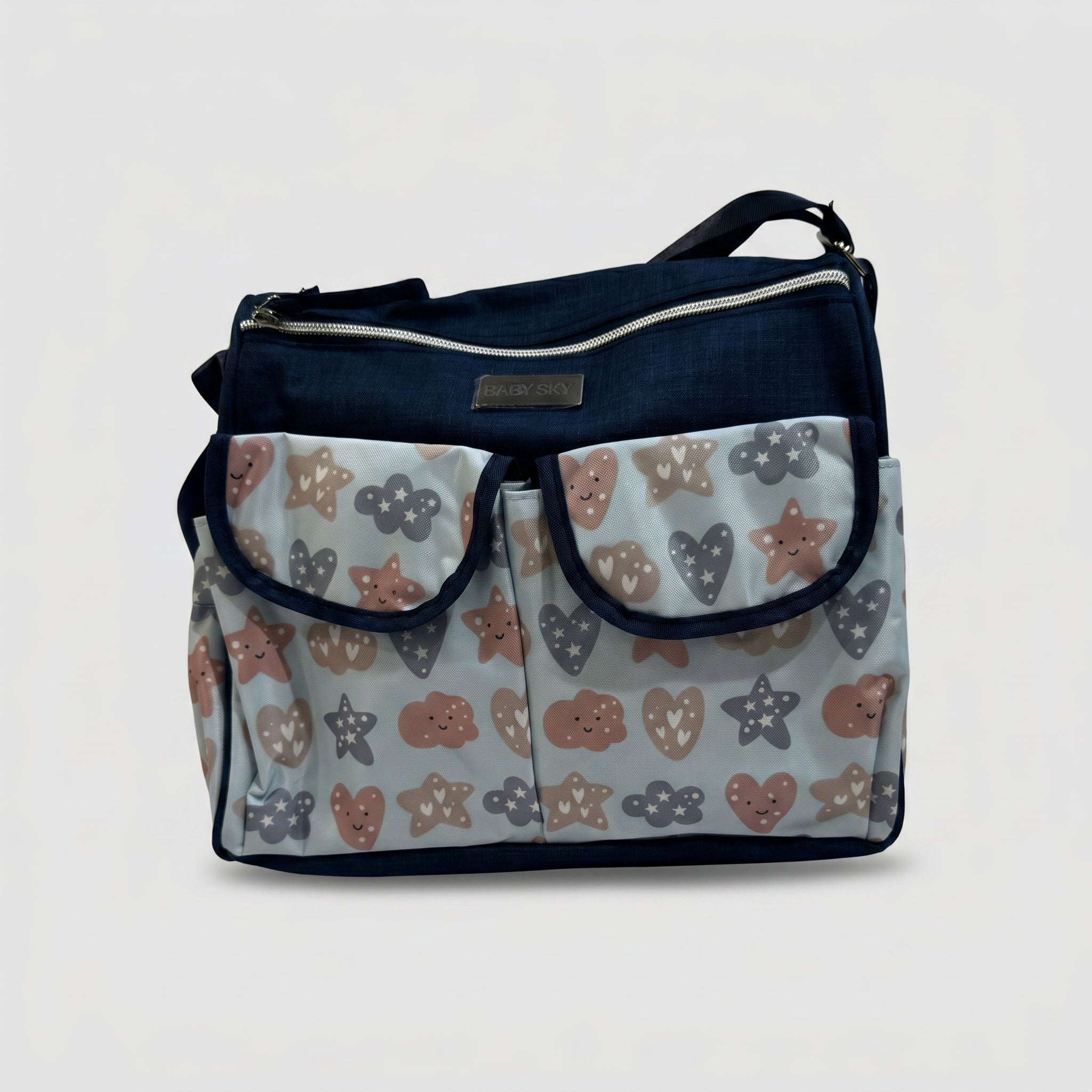 Dreamy Hearts Baby Diaper Messenger Bag – Blue