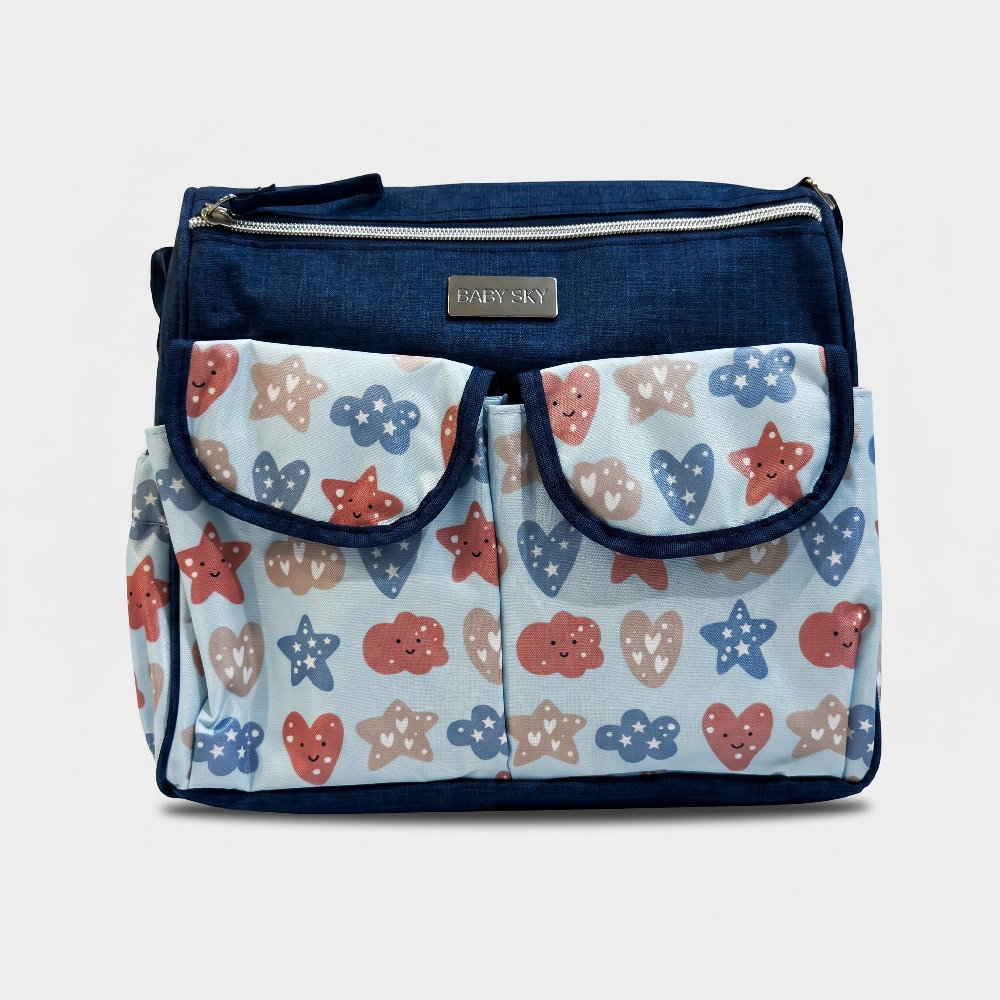 Dreamy Hearts Baby Diaper Messenger Bag – Blue