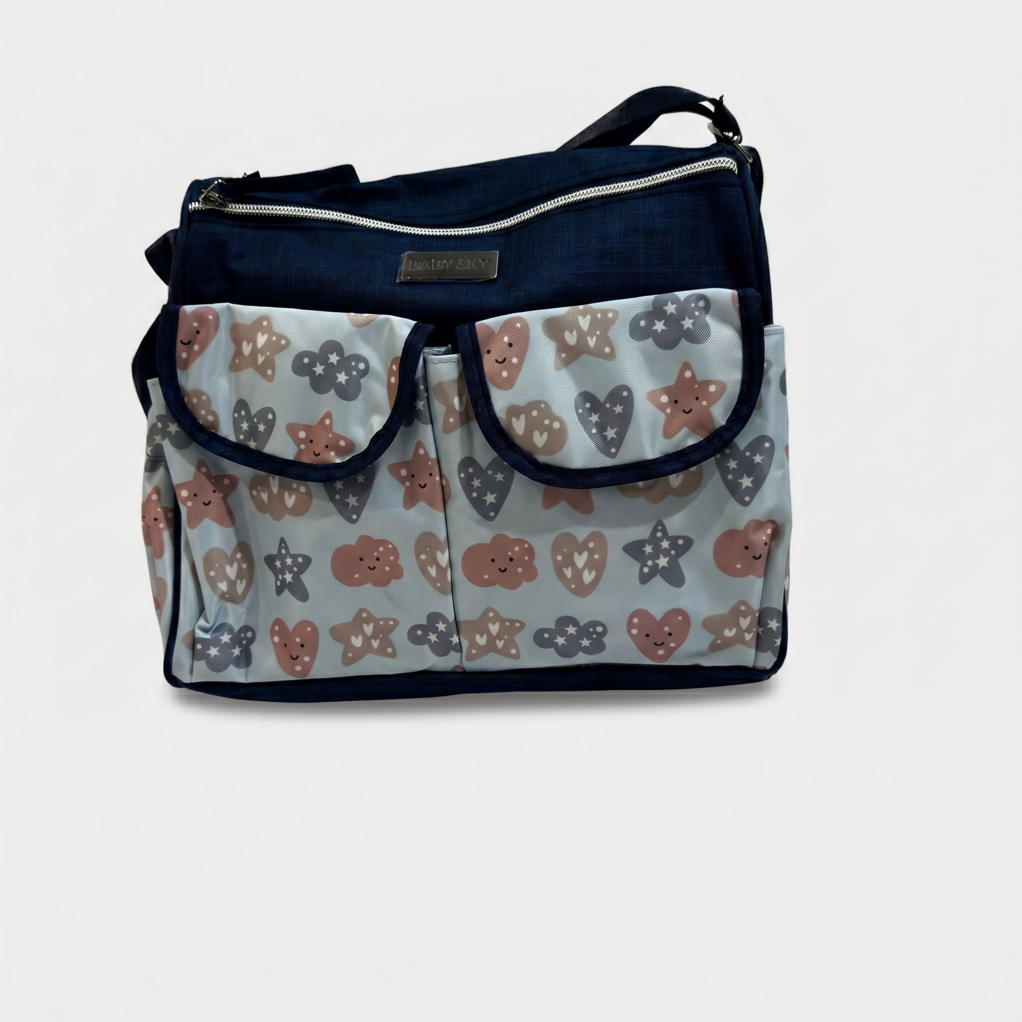 Dreamy Hearts Baby Diaper Messenger Bag – Blue