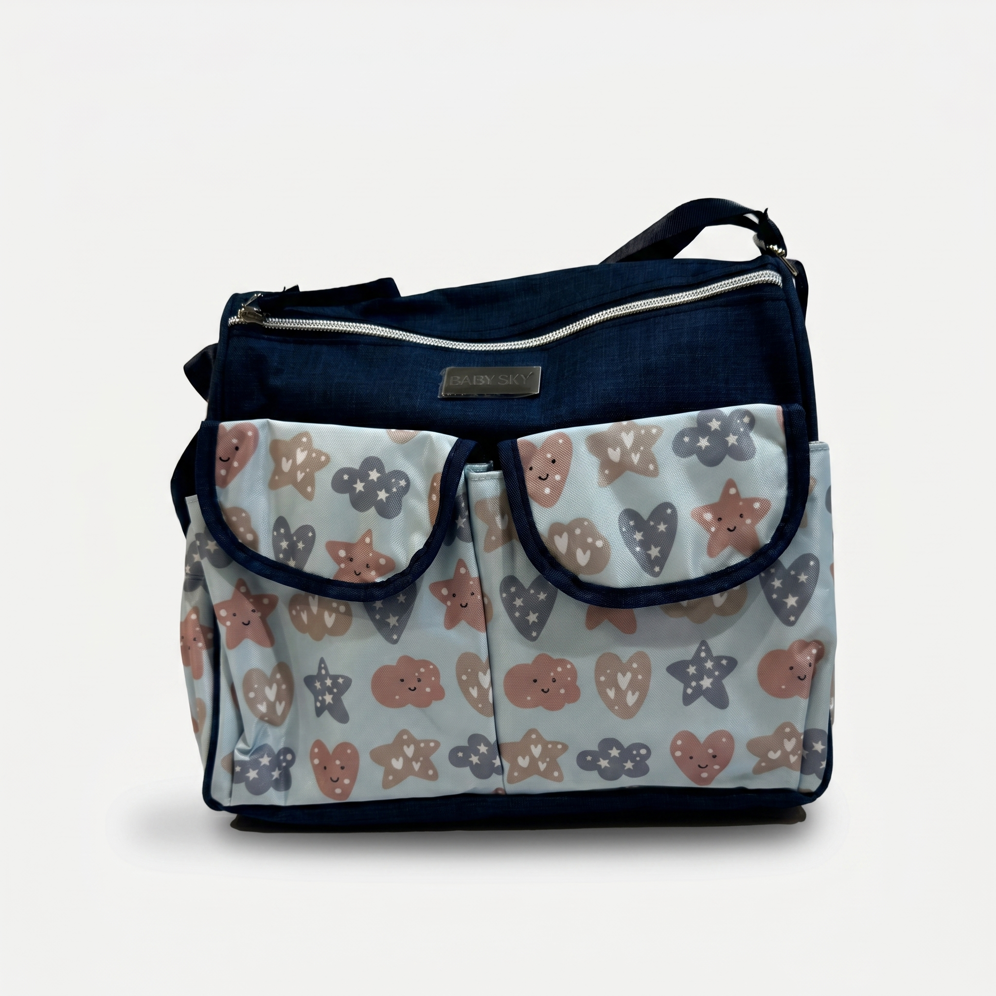 Dreamy Hearts Baby Diaper Messenger Bag – Blue