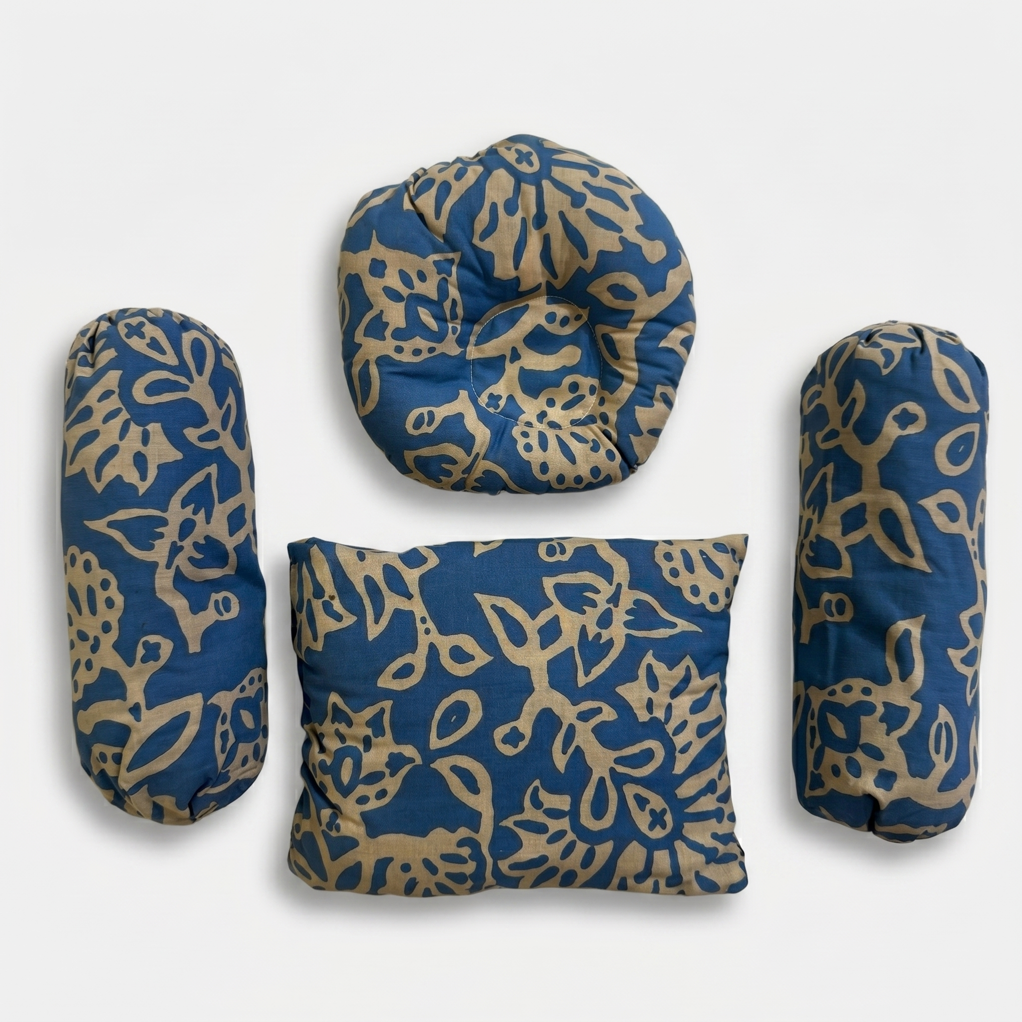 Indigo Garden Baby Bedding Set – 4 Piece Pillow & Bolster Set