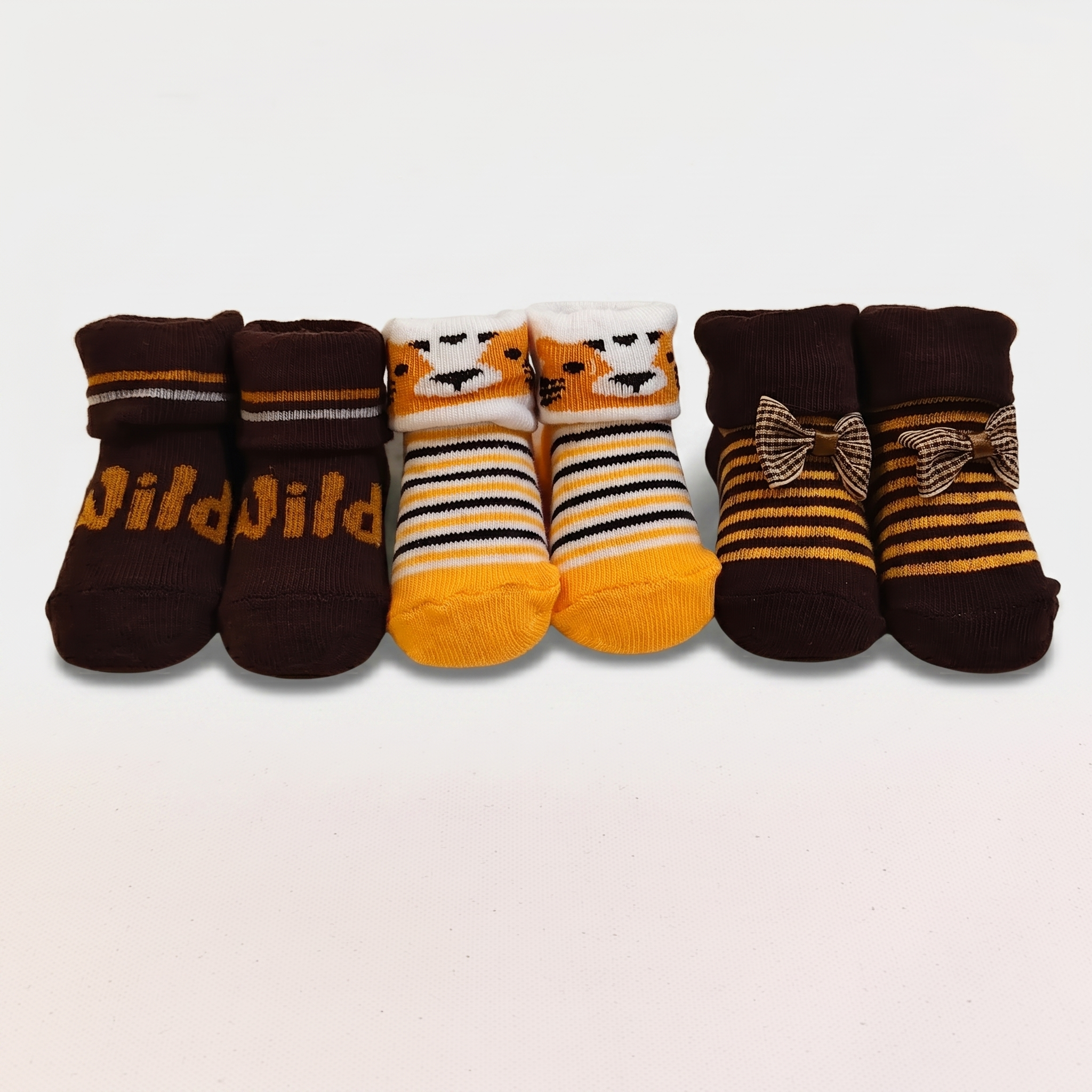 3-Pair Cute Baby Socks Set – Soft Cotton Infant Socks