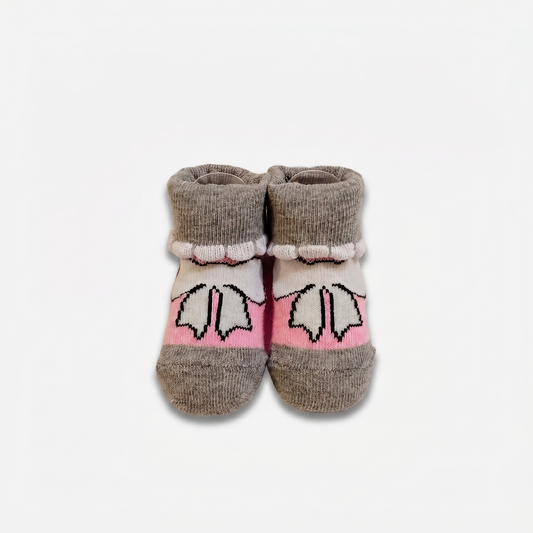 3-Pair Baby Girl Cotton Socks Set – Soft & Cozy Infant Socks