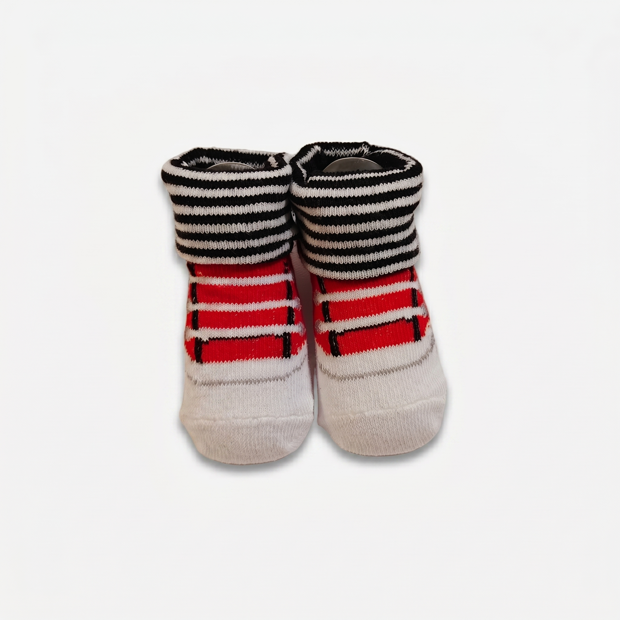 3-Pair Baby Striped Socks Set – Soft Cotton Non-Slip Infant Socks