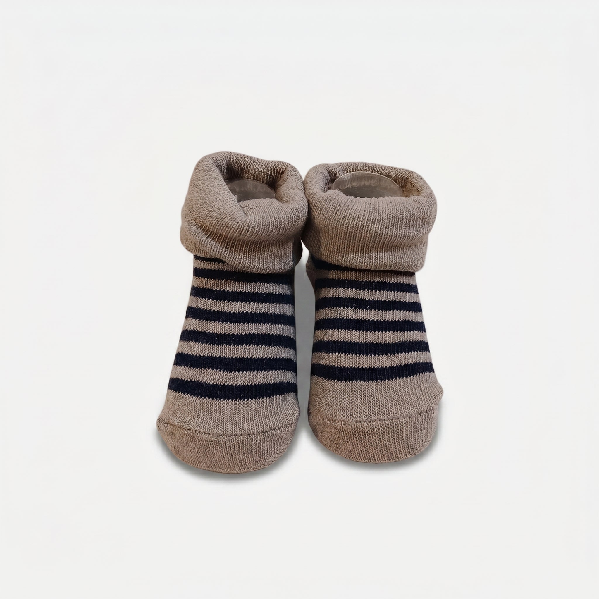 3-Pair Baby Striped Socks Set – Soft Cotton Non-Slip Infant Socks