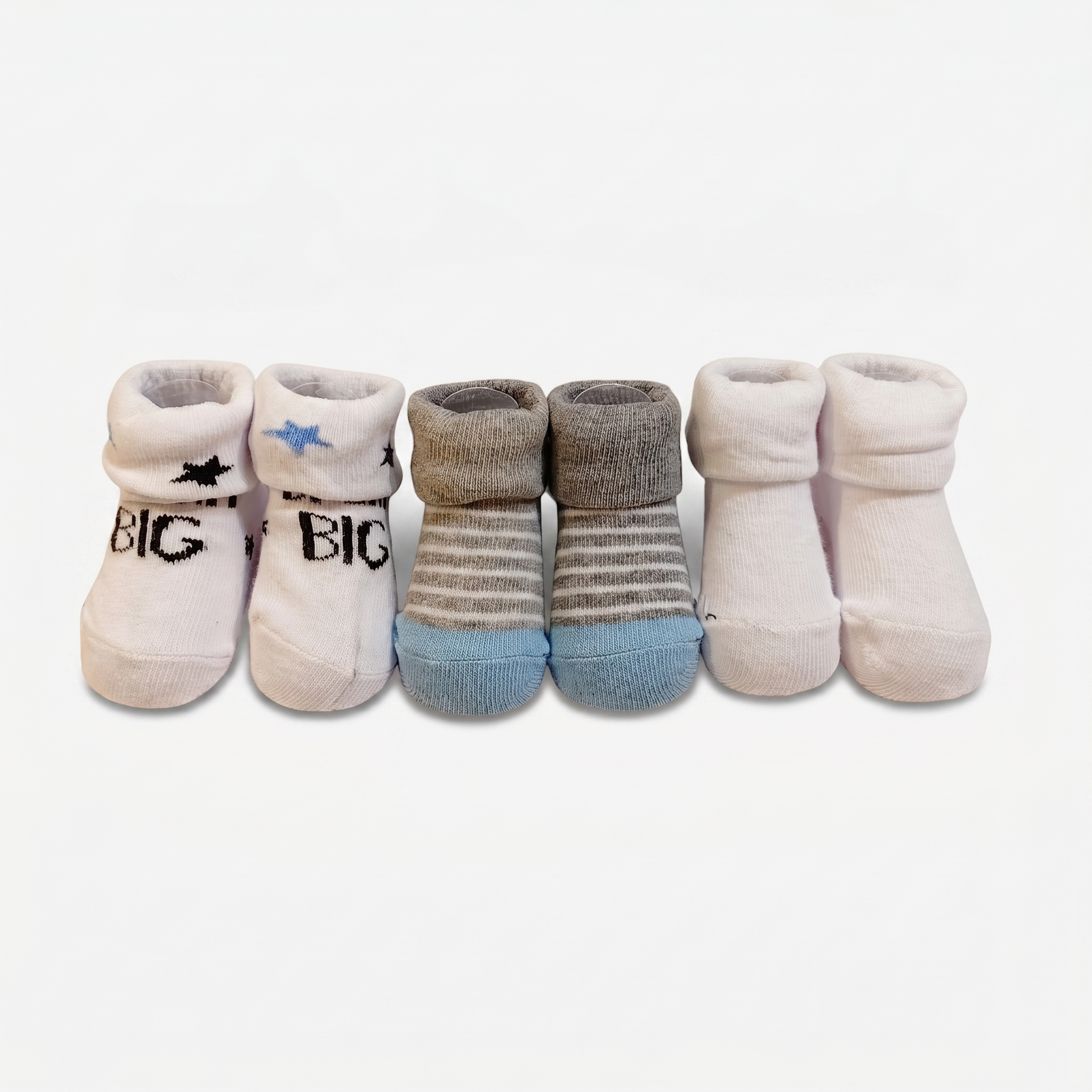 3-Pair Newborn Baby Cotton Socks Set – Soft & Comfortable