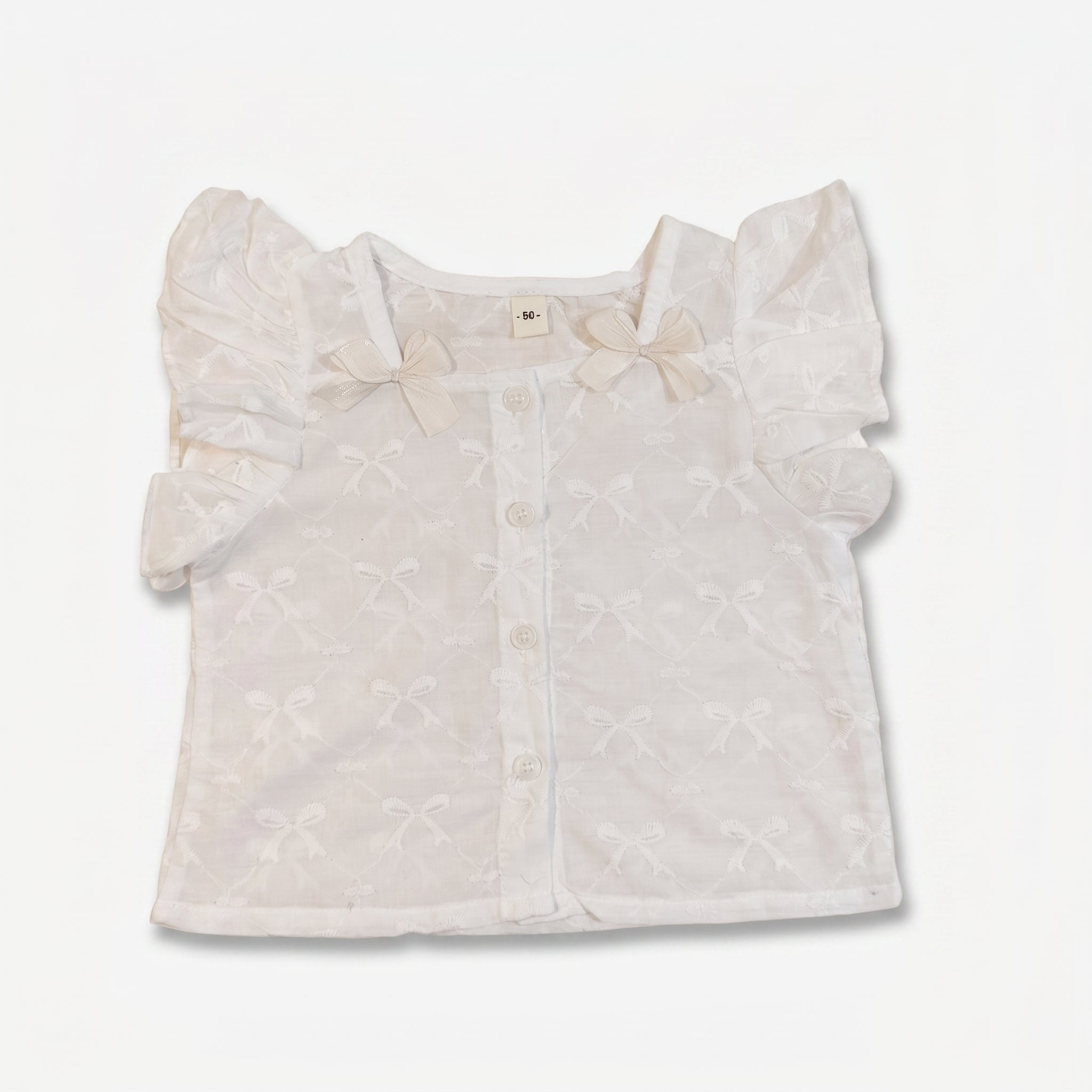 Elegant Lace Trim 2-Piece Girls Summer Set