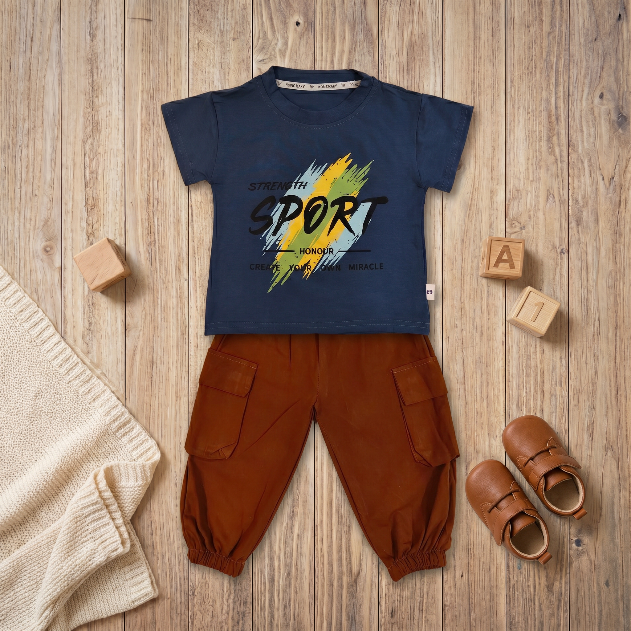 Strength Sport Cargo Jogger Set – Navy Blue
