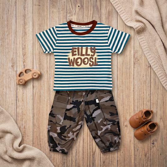 Explorer Camo Cargo Jogger Set – Teal