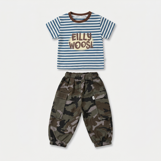 Explorer Camo Cargo Jogger Set – Teal