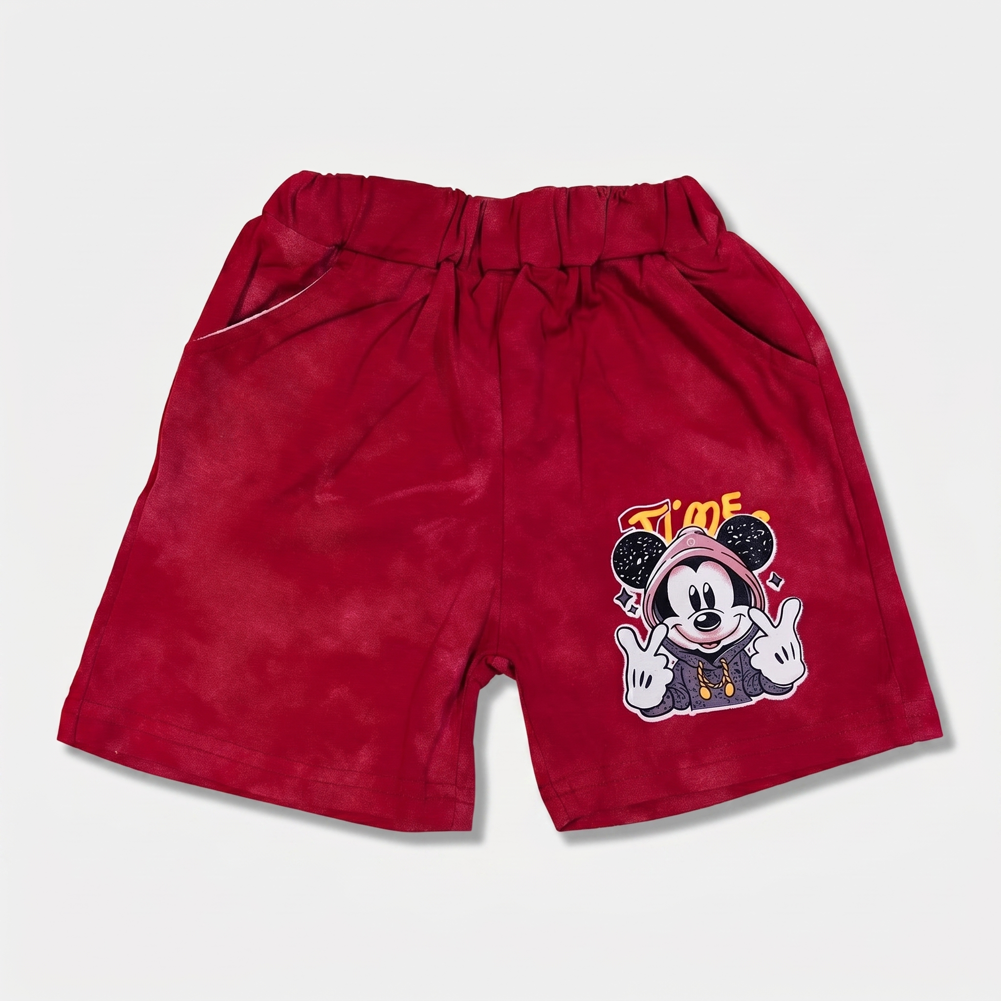 Mini Time Tie-Dye Shorts Set – Ruby Red