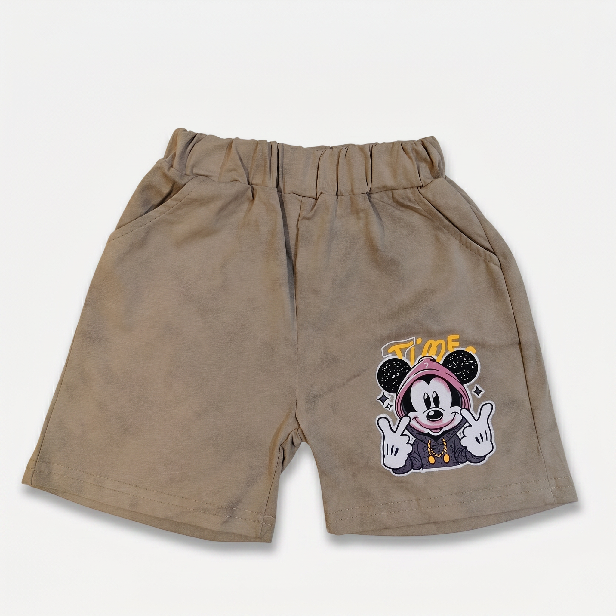 Time Cartoon Summer Co-Ord Set – Beige