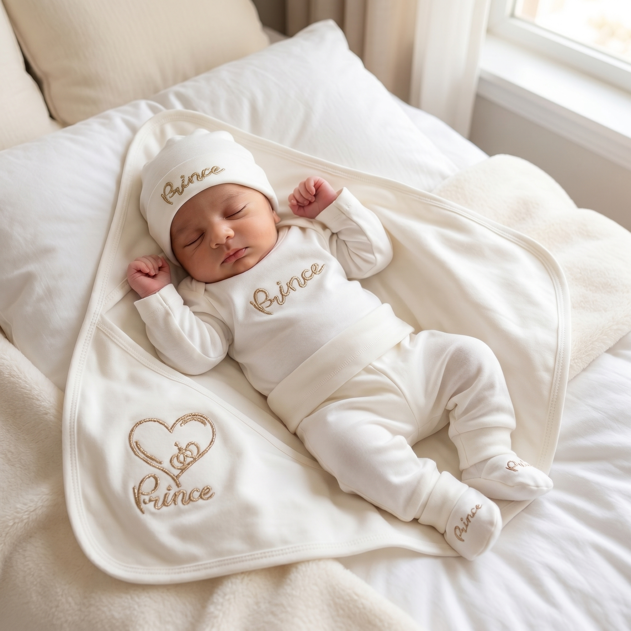 Prince Newborn Gift Set – 10 Piece Baby Essentials Kit