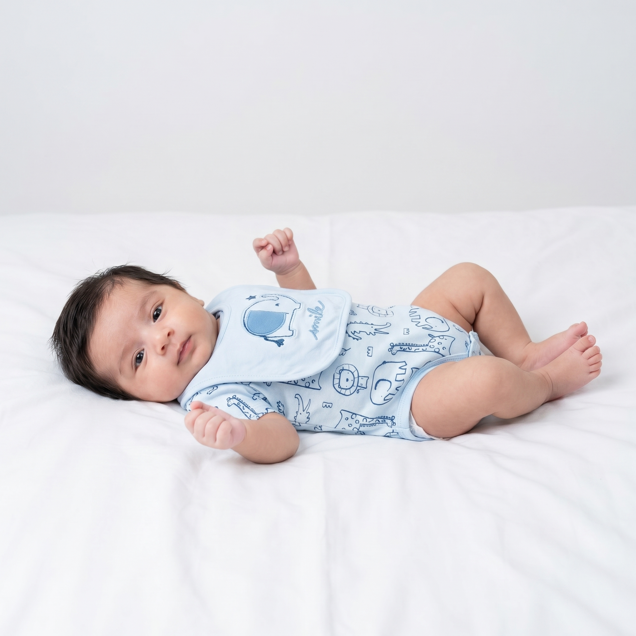 Safari Friends Baby Bodysuit & Bib Set