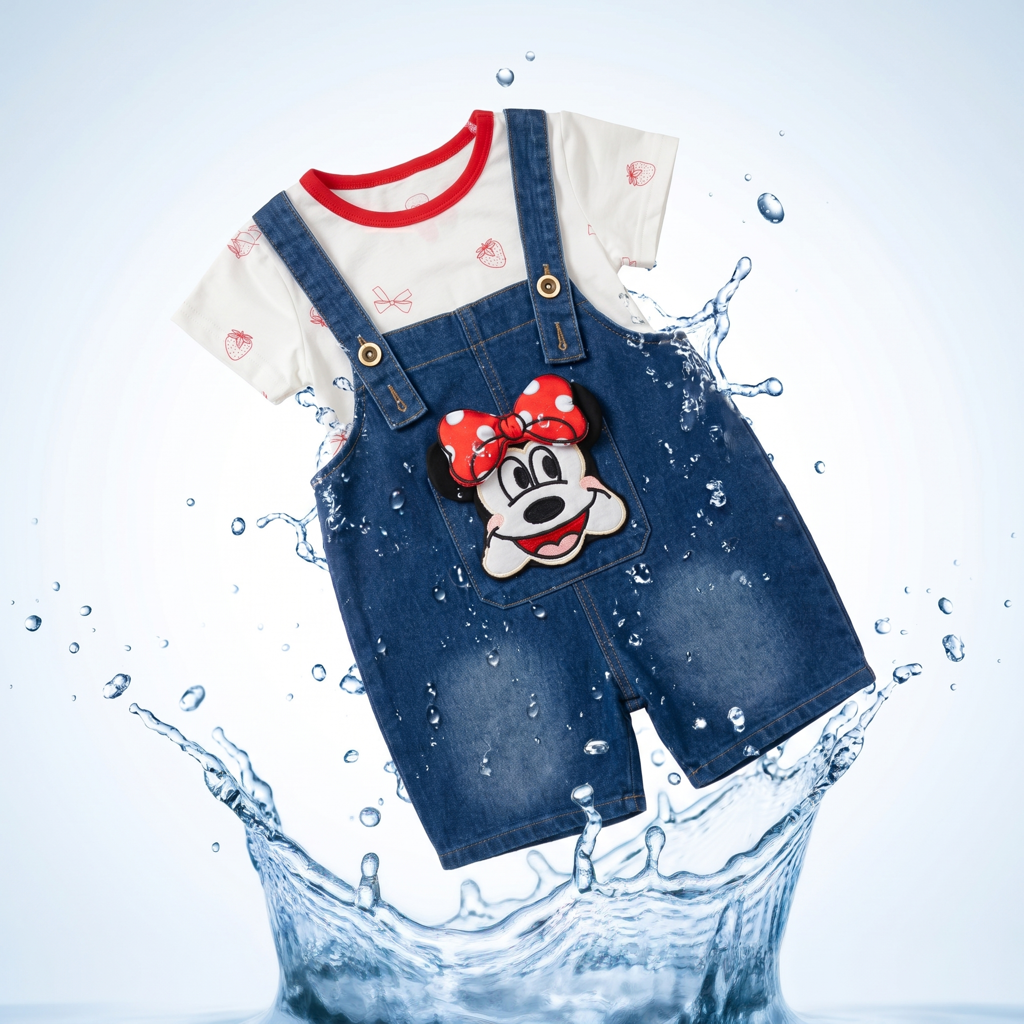 Sweet Mouse Denim Dungaree Set