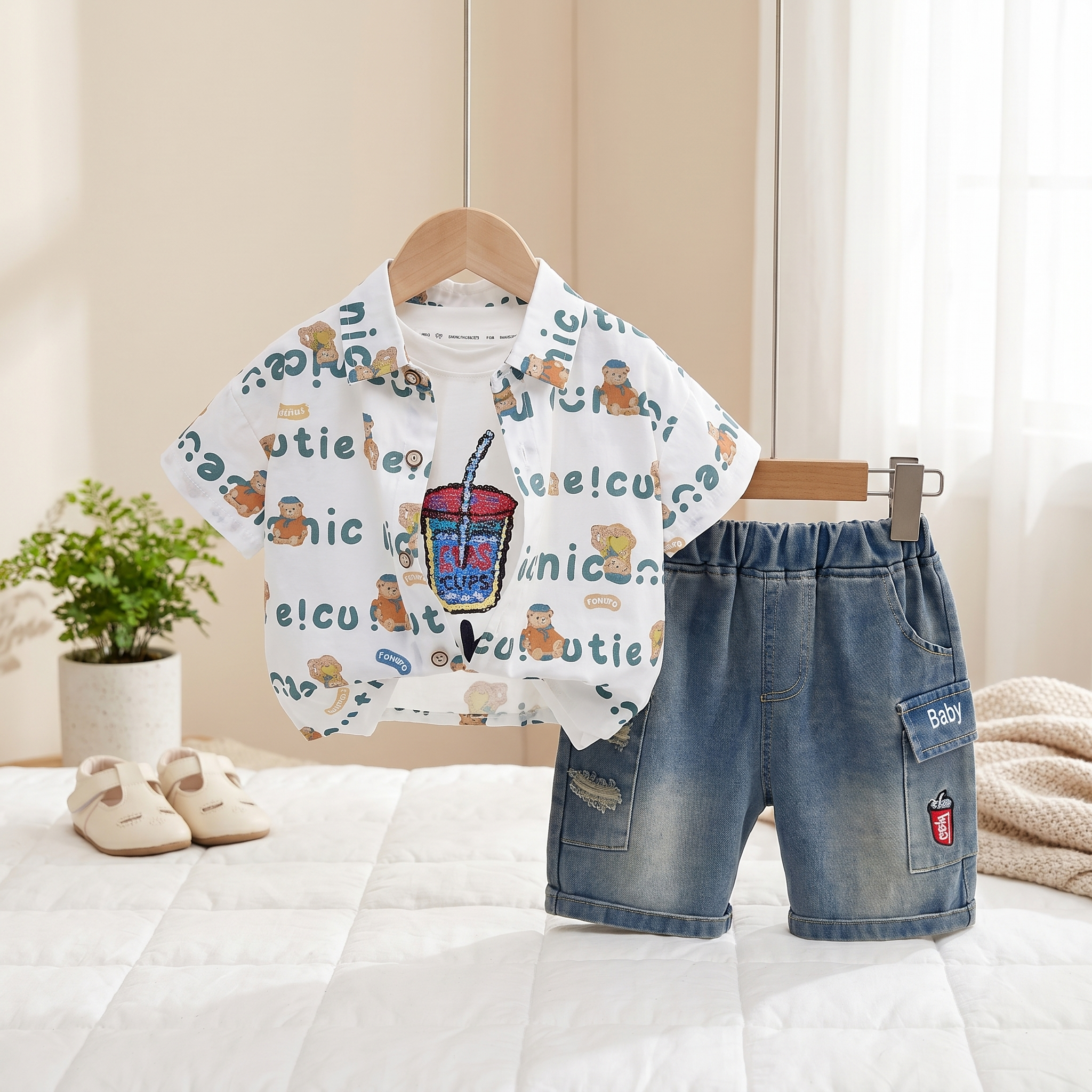 Teddy Cool 3-Piece Boys Summer Set