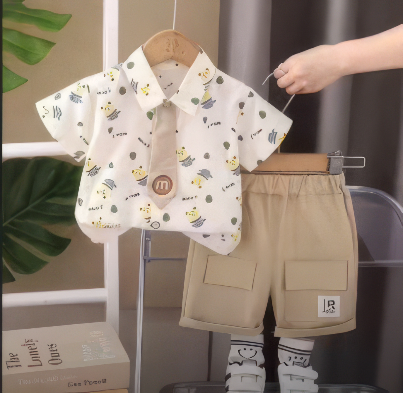 Little Gentleman Safari Shorts Set