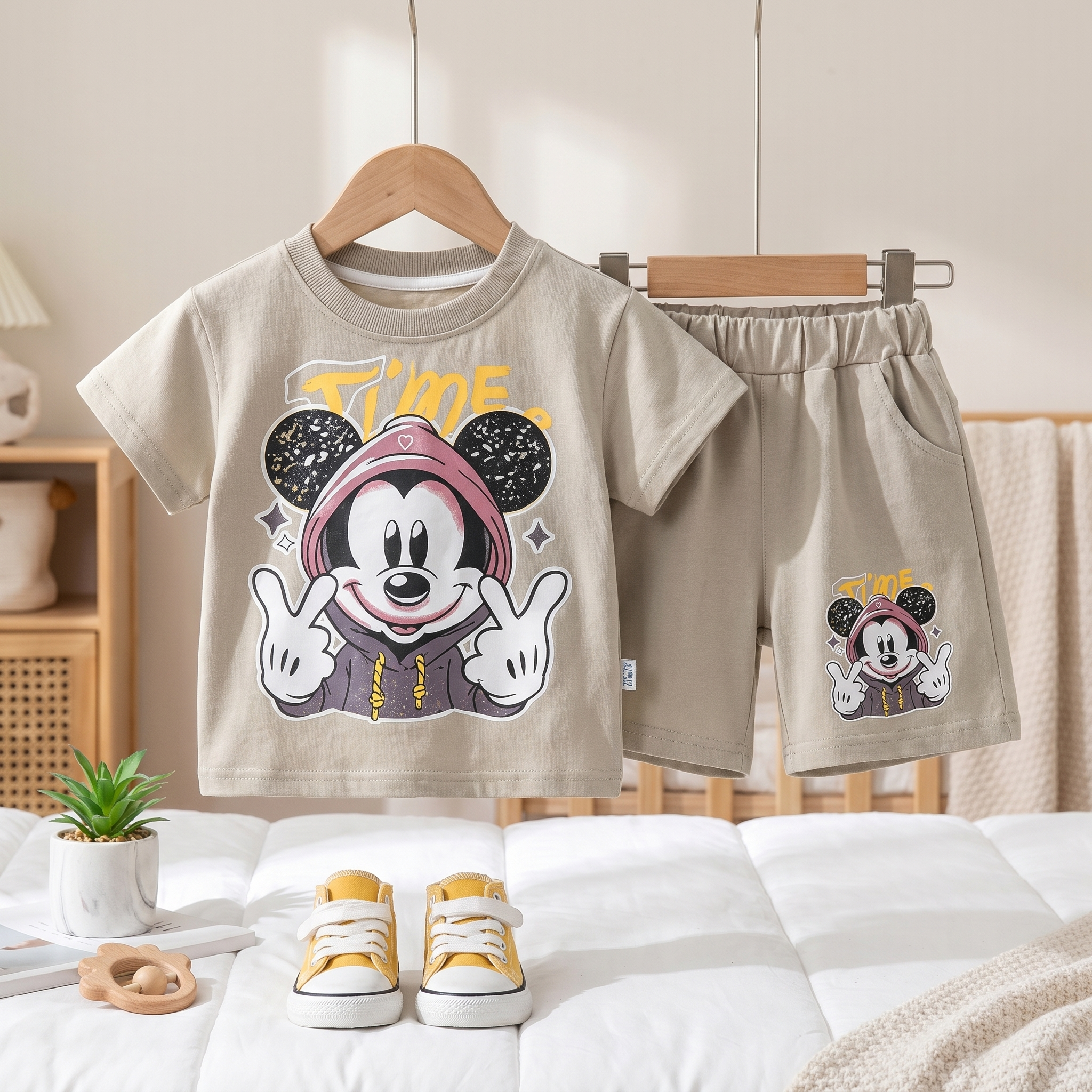 Boys Mickey Summer T-Shirt & Shorts Set – 2 Piece