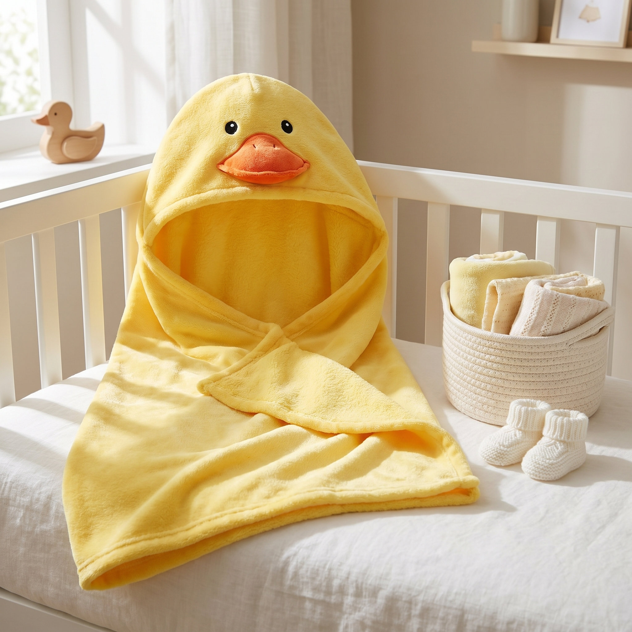 Baby Duck Hooded Swaddle Wrap