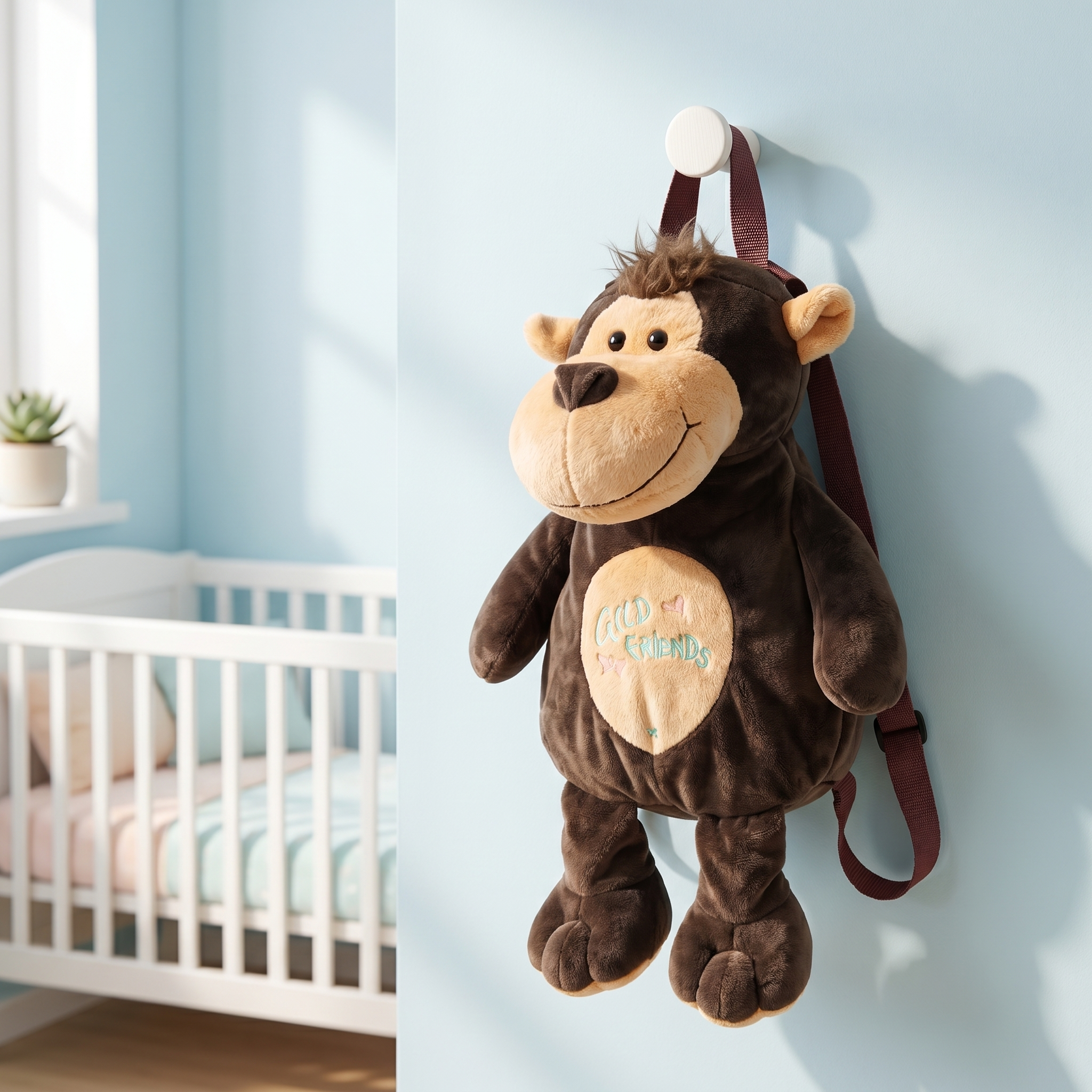 Animal Plush Kids Backpack – Monkey & Giraffe