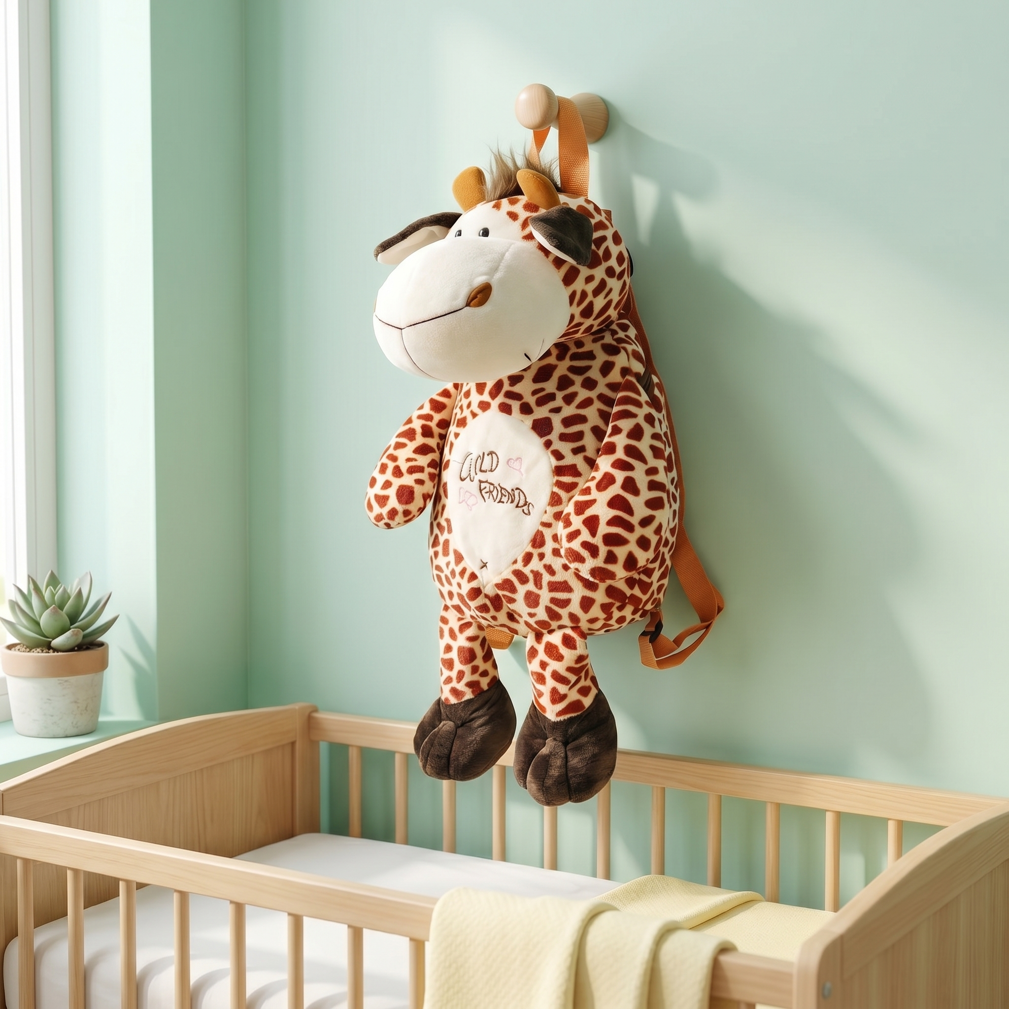 Animal Plush Kids Backpack – Monkey & Giraffe