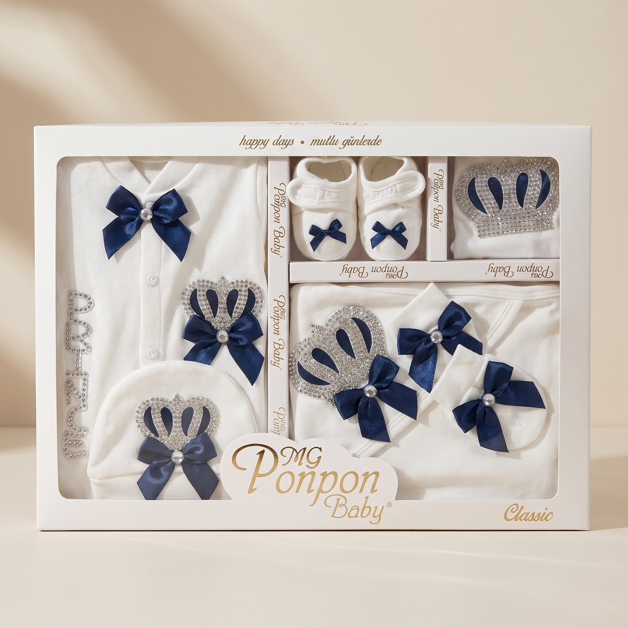Luxury Newborn Gift Set – Crown Collection (7 Piece)