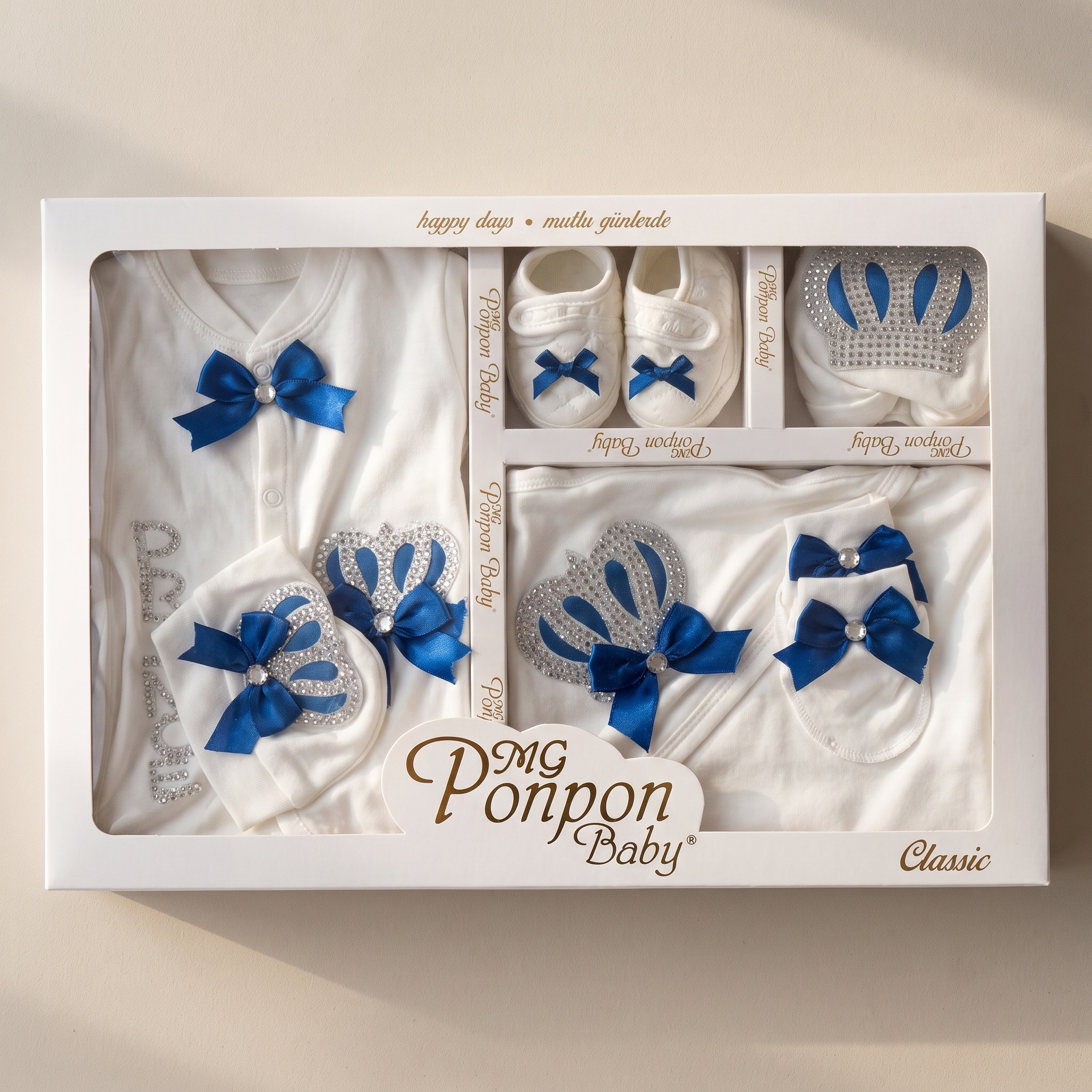 Luxury Newborn Gift Set – Crown Collection (7 Piece)