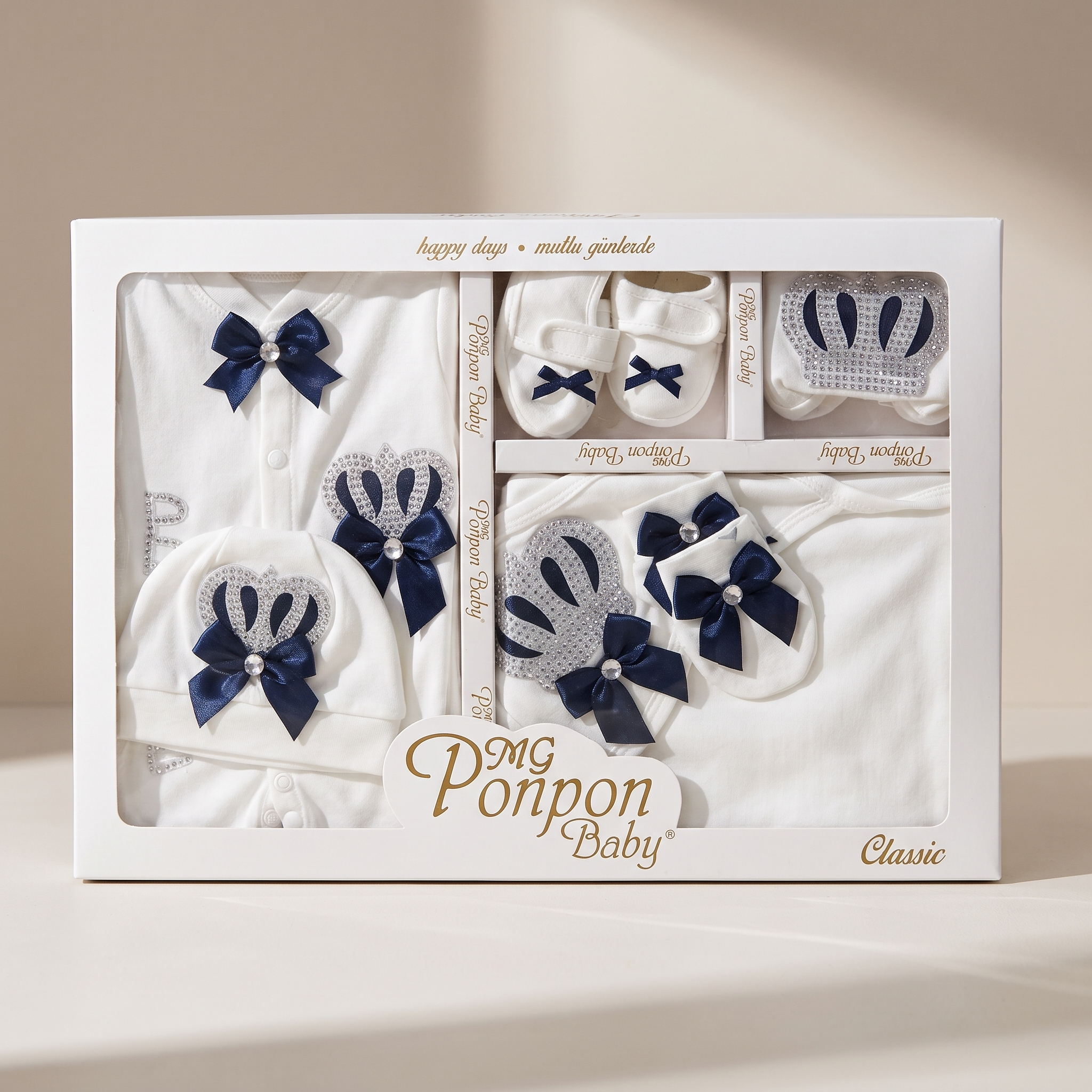 Luxury Newborn Gift Set – Crown Collection (7 Piece)