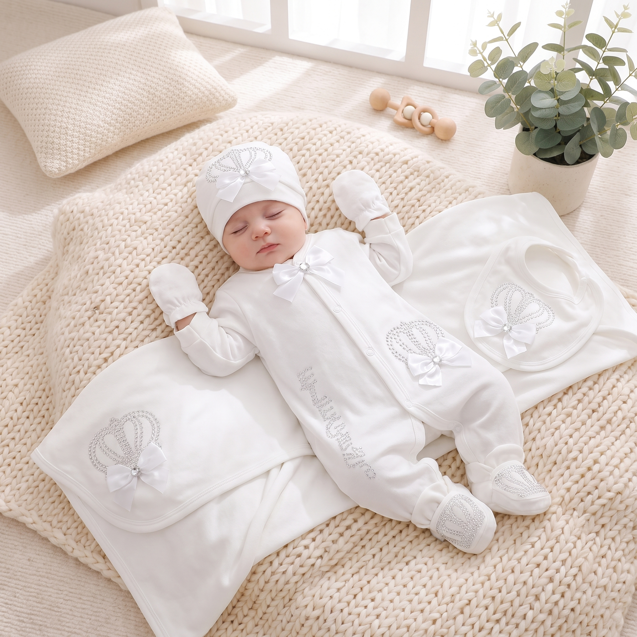 Luxury Newborn Gift Set – Crown Collection (7 Piece)