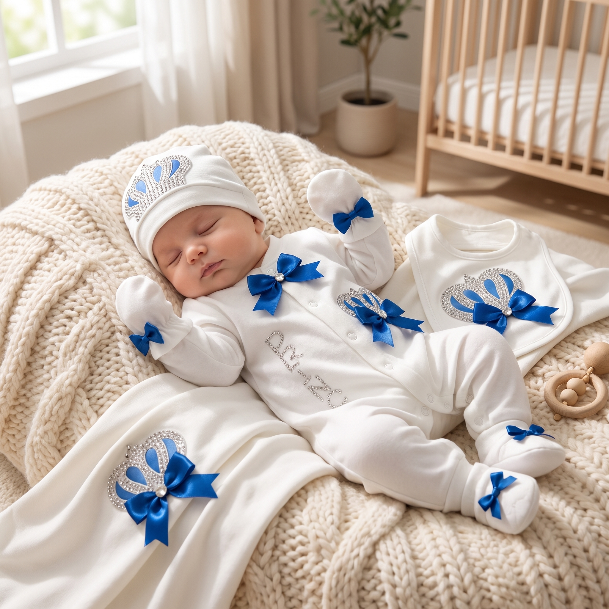 Luxury Newborn Gift Set – Crown Collection (7 Piece)