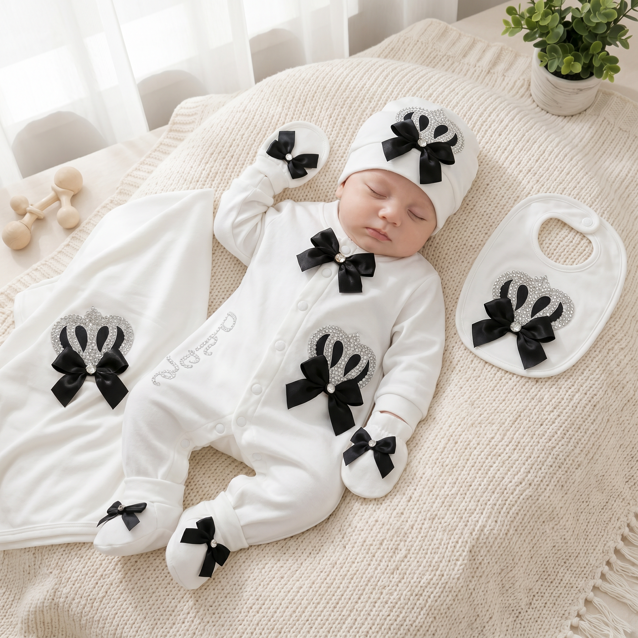 Luxury Newborn Gift Set – Crown Collection (7 Piece)