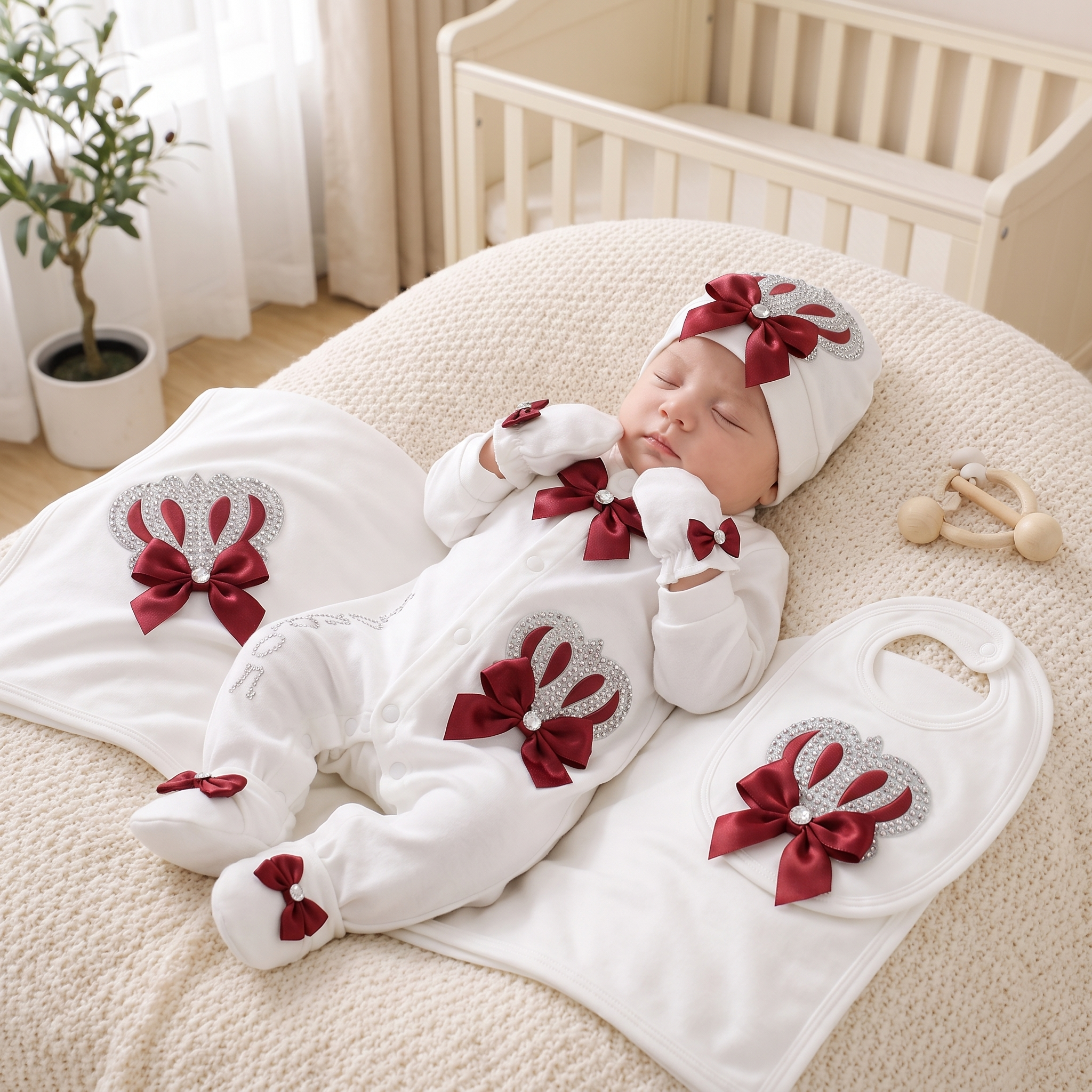 Luxury Newborn Gift Set – Crown Collection (7 Piece)