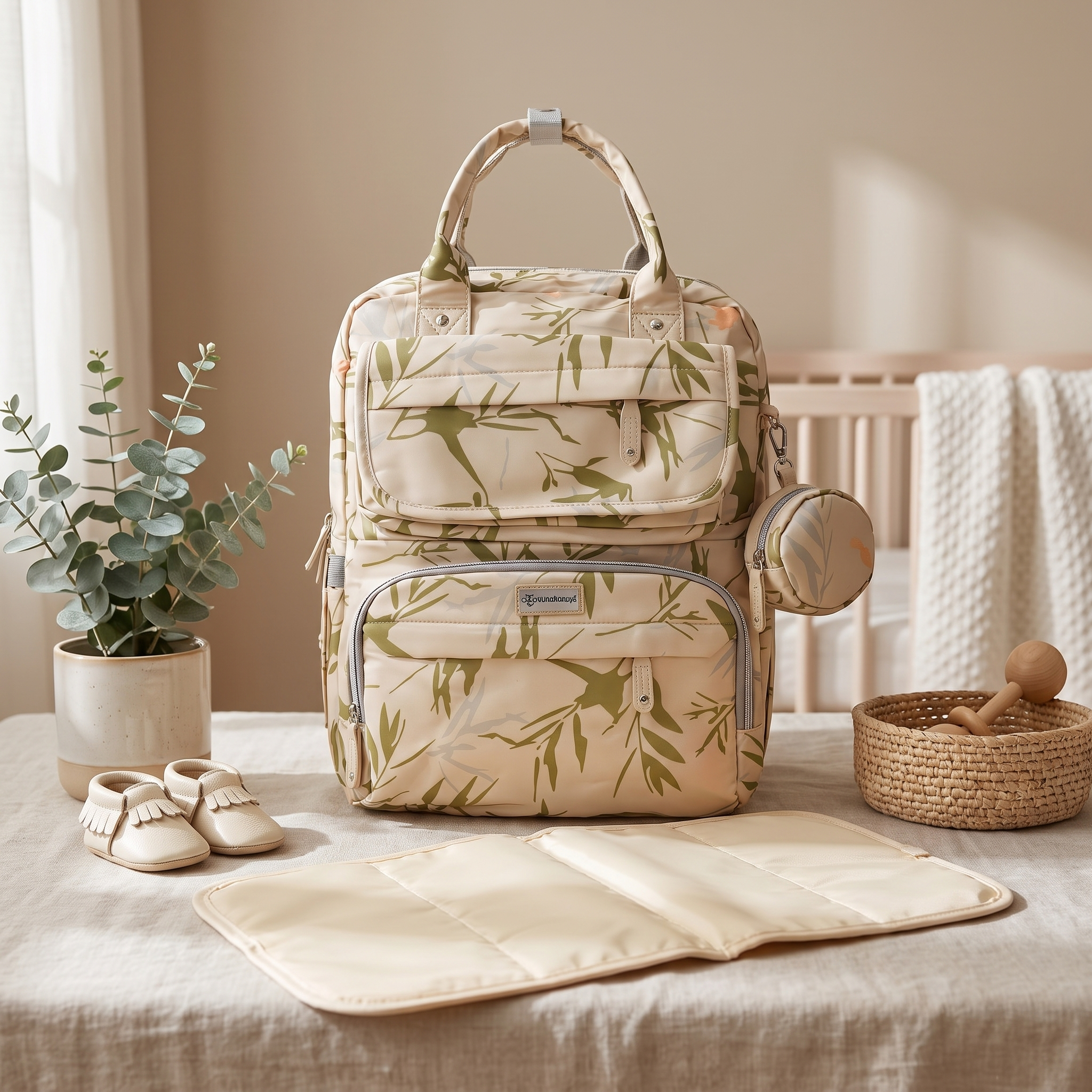 Premium Floral Maternity & Baby Diaper Backpack Set – 3 Designer Prints