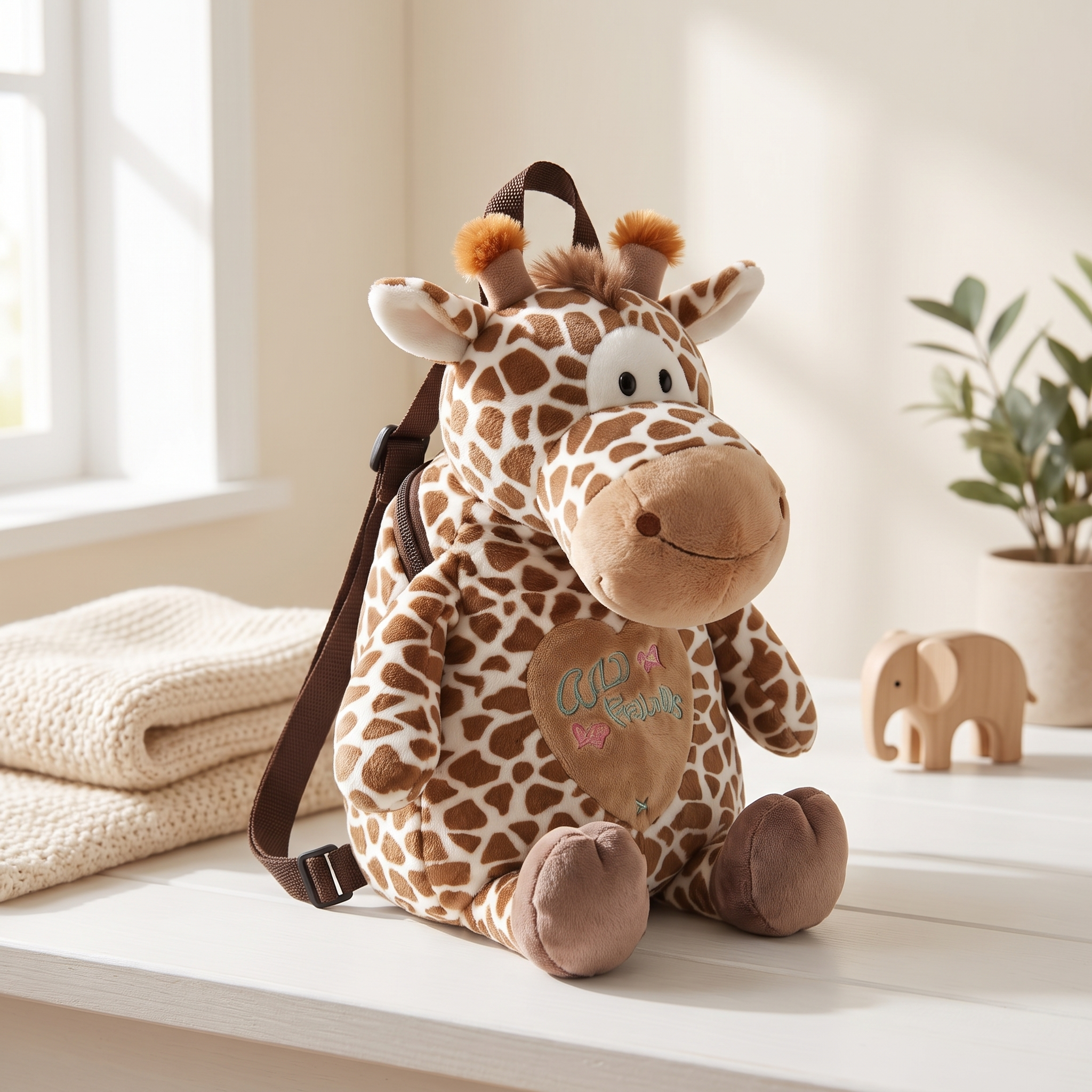 Safari Plush Animal Kids Backpack Collection – Soft Toddler School & Travel Bag (5 Designs)